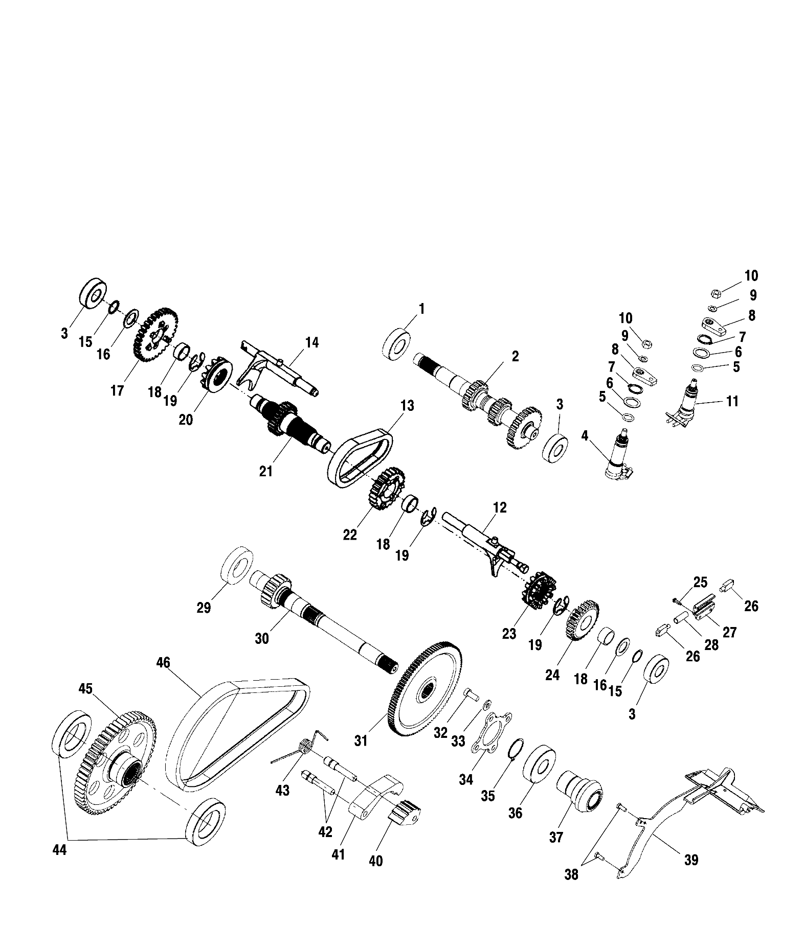 GEARCASE (Internal Components) - A00CH33AC (4959905990C013)