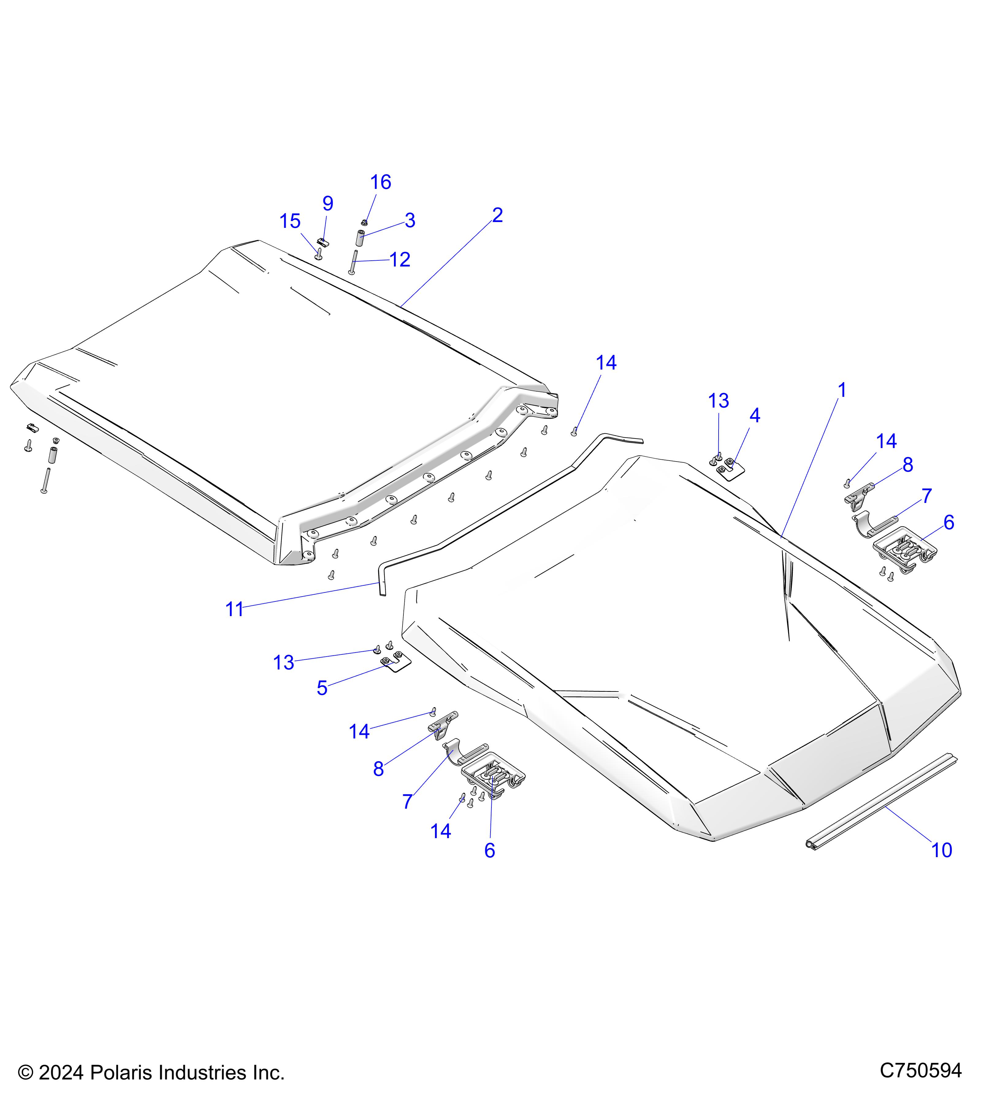 BODY, ROOF - Z25S4D92AA/AL/BA/BF/AF/BL (C750594)