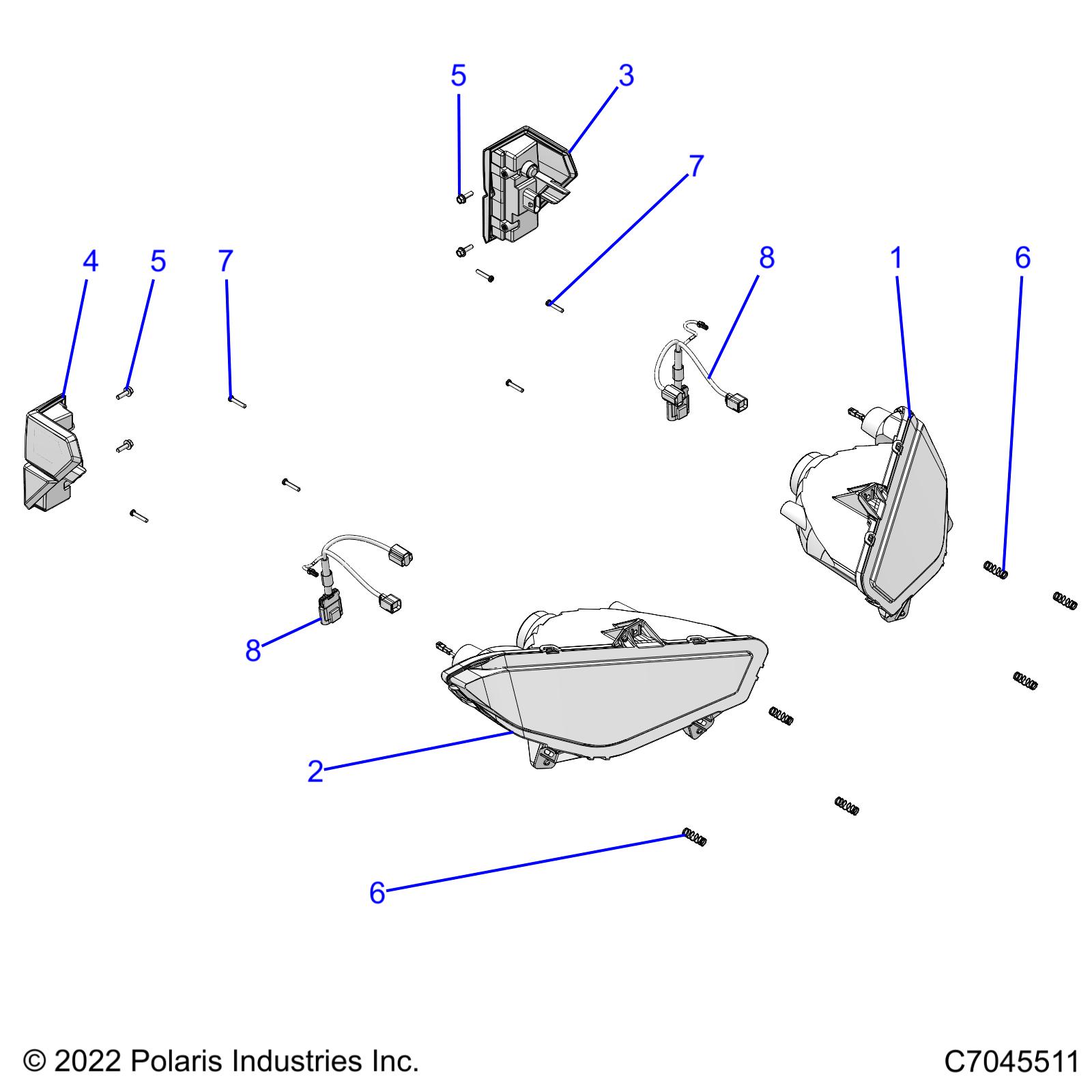 ELECTRICAL, HEADLIGHTS AND TAILLIGHTS - R22RRED4FA/NA/SCA/SCM (C7045511)