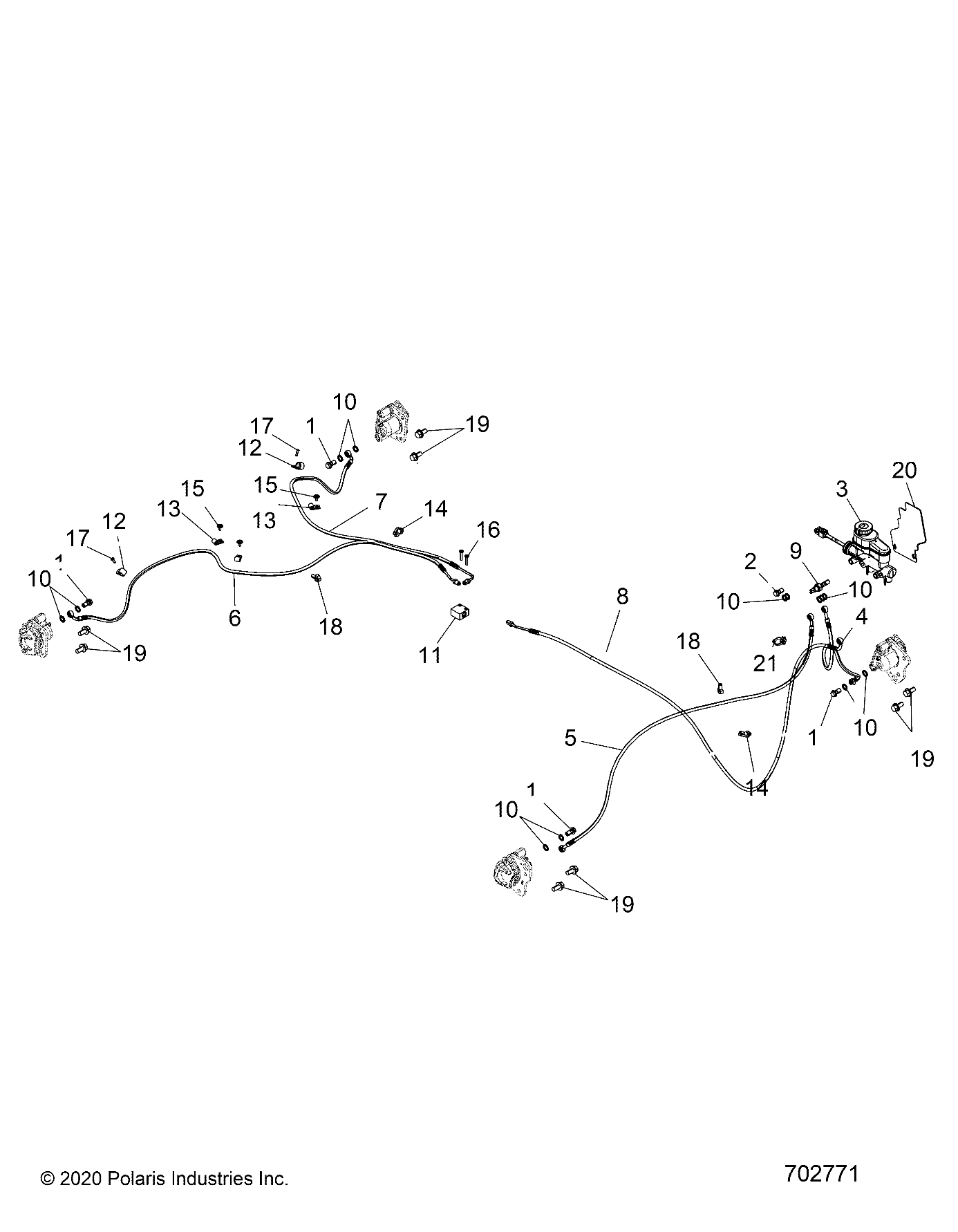 BRAKES, BRAKE LINES and MASTER CYLINDER - R21MAE57D7 (702771)