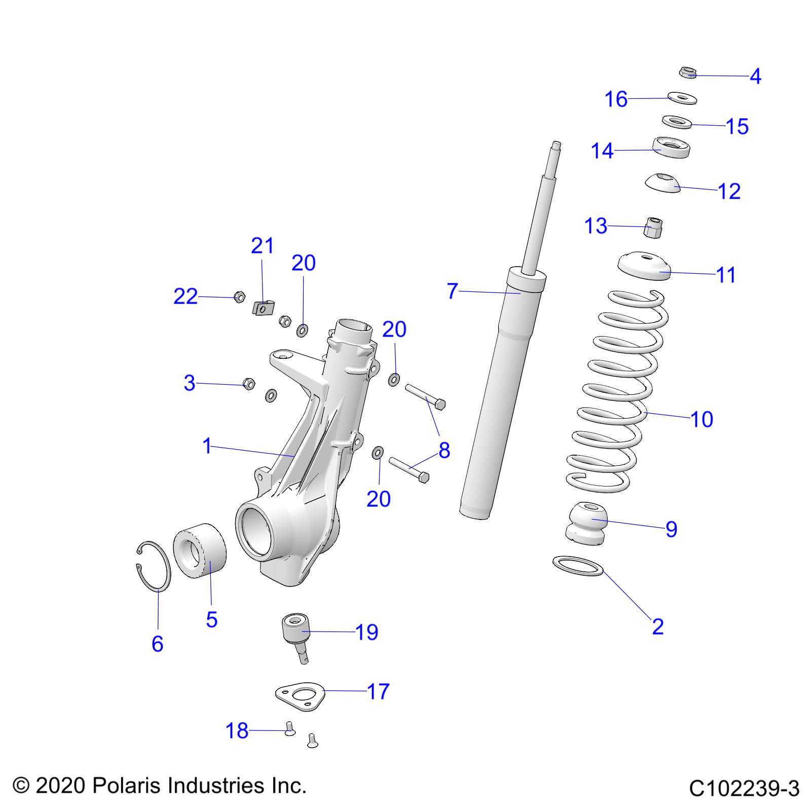 SUSPENSION, FRONT STRUT - A22S6E57F1/FL (C102239-3)