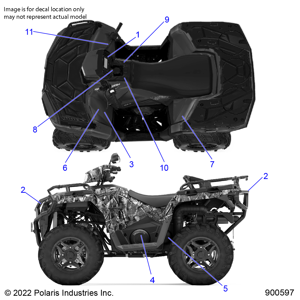 BODY, DECALS, STANDARD- A24SES57C9/F9 (900597)