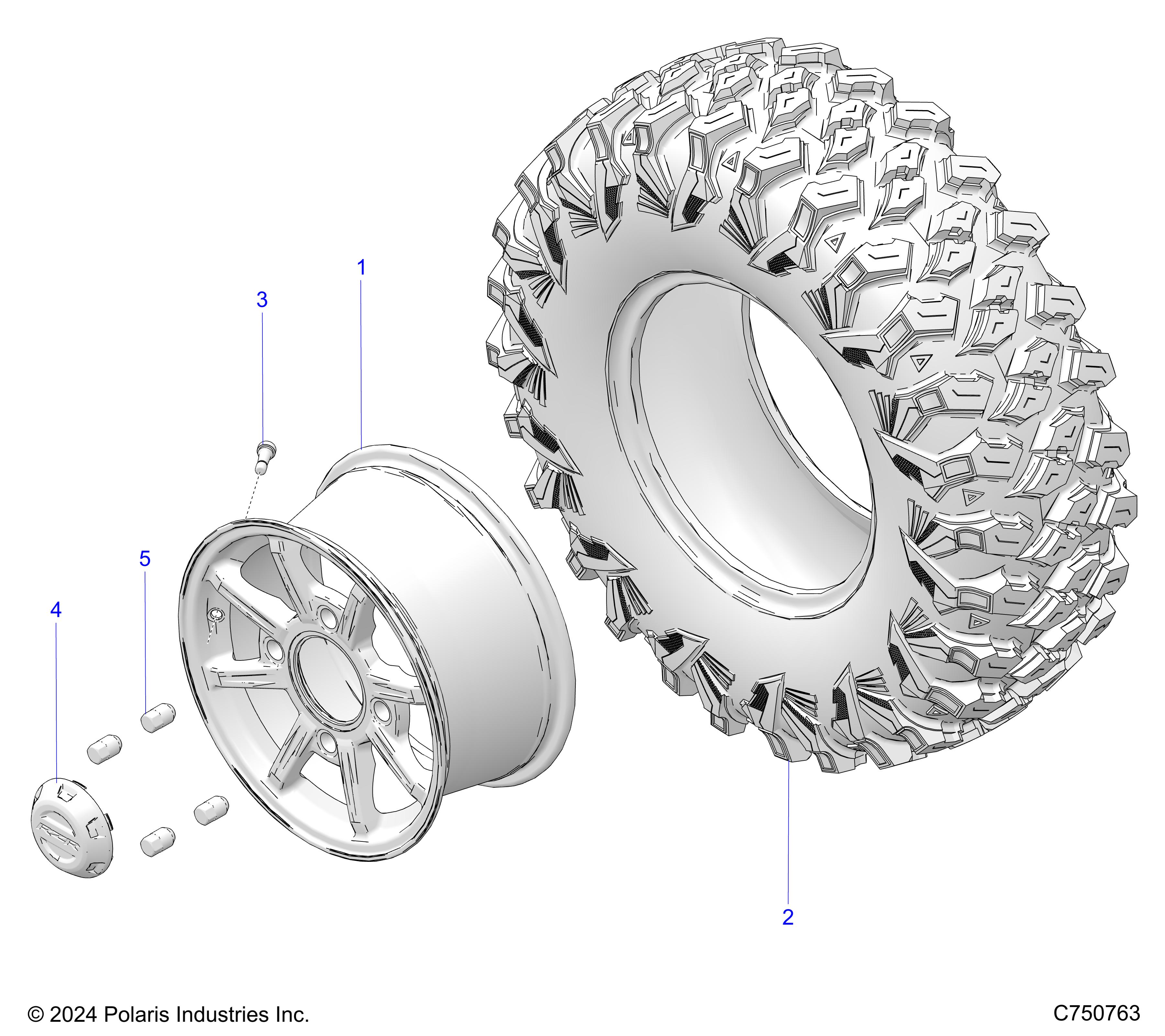 WHEELS, REAR - Z25X4B92AP/BP (C750761)