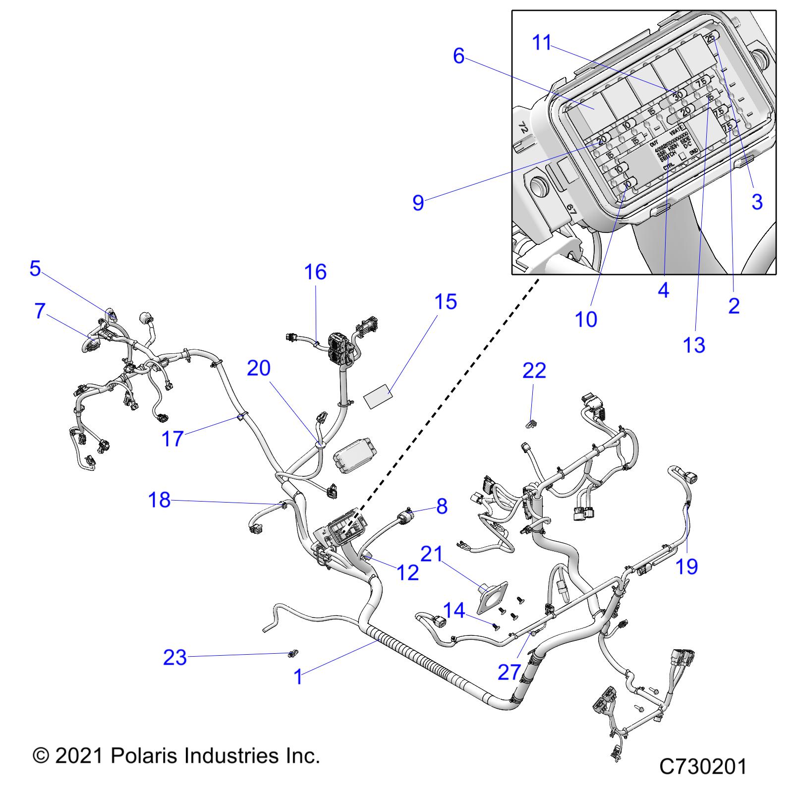 ELECTRICAL, WIRE HARNESS - R22TAU99A9/AN/B9 (C730201)