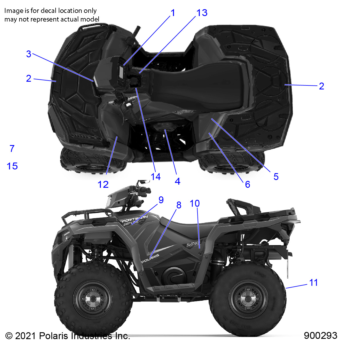 BODY, DECALS - A21SEA57F1/T57C1/C2/F1 (900293-01)