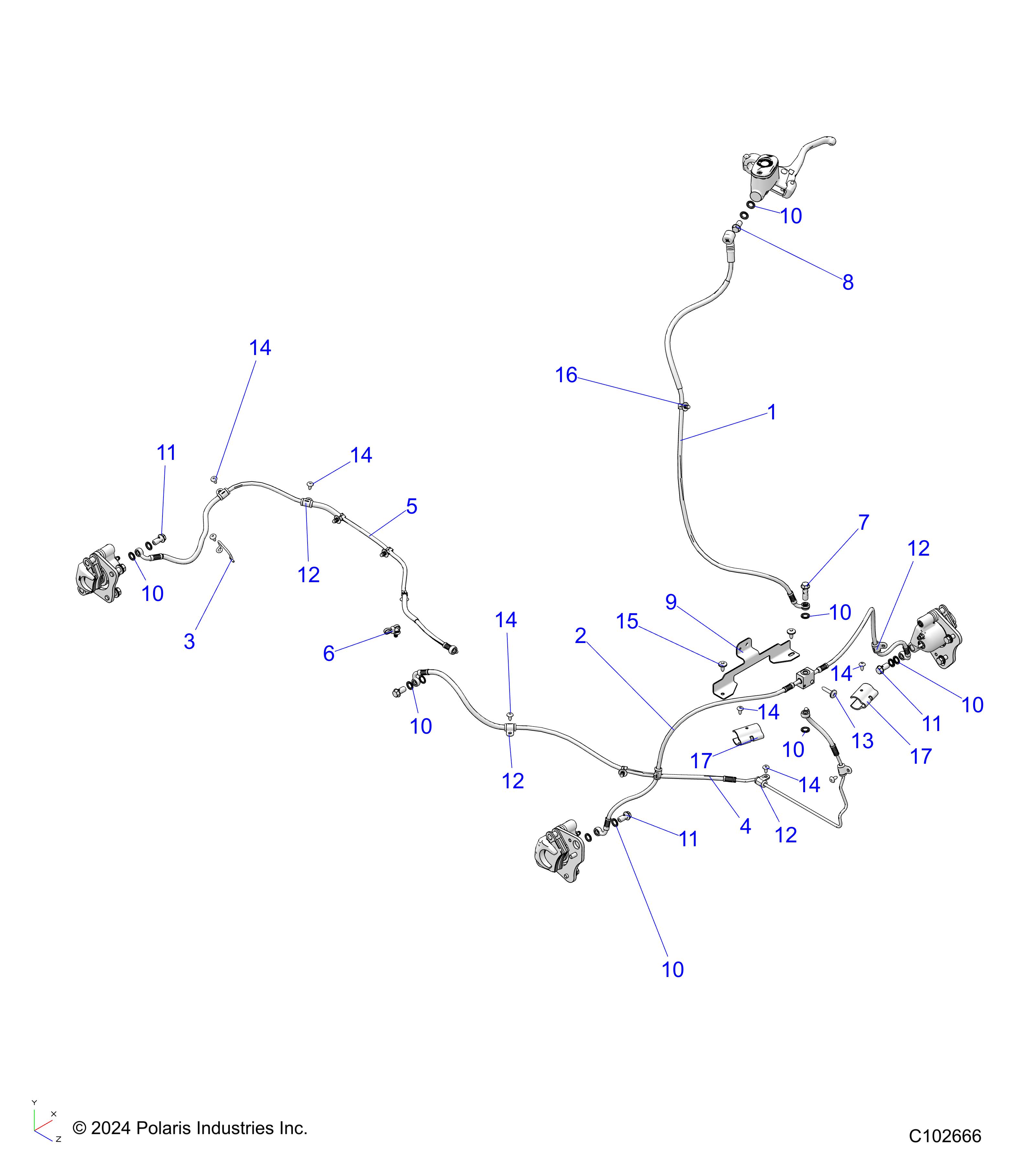 BRAKES, BRAKE LINES - A25SJR57AM (C102666)