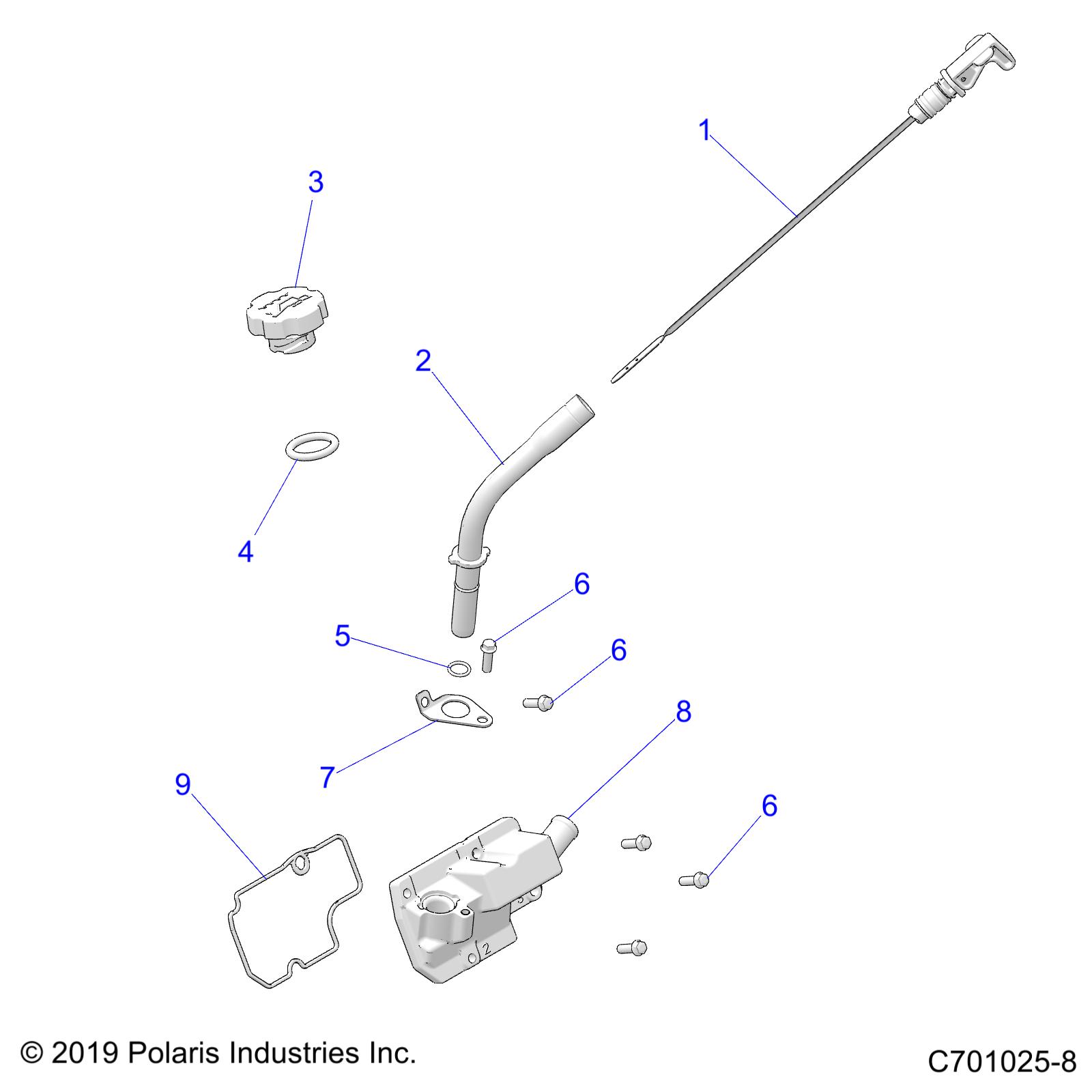 ENGINE, OIL DIPSTICK and BREATHER - Z20A5A87B2/E87BP/BK/BX (C701025-8)