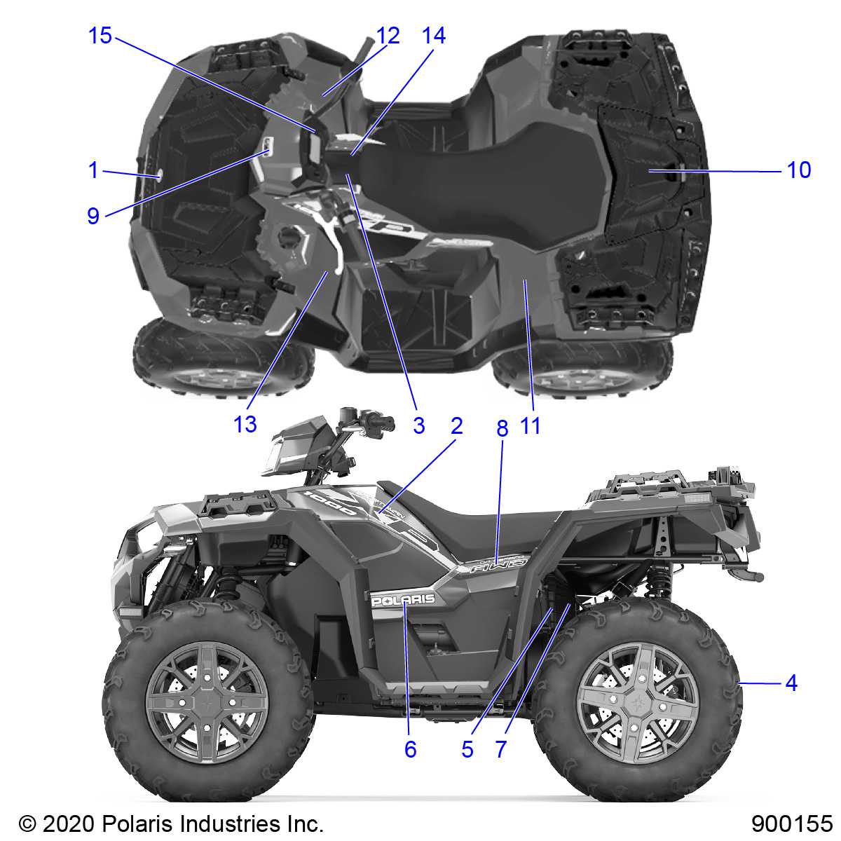 BODY, DECALS - A21SXE95PG (900155-01)