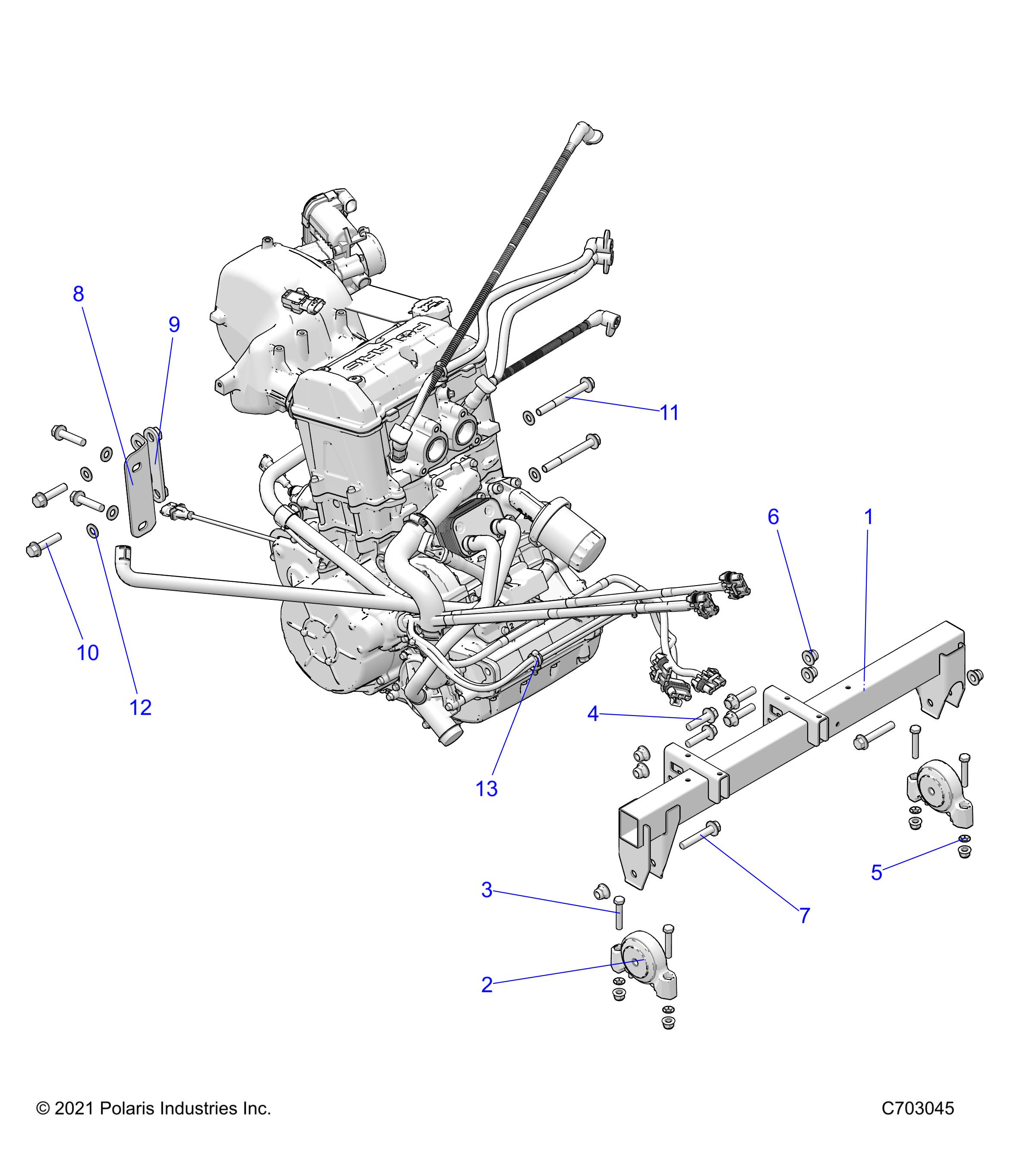 ENGINE, MOUNTING & LONG BLOCK - R23T6E99ND (C703045)