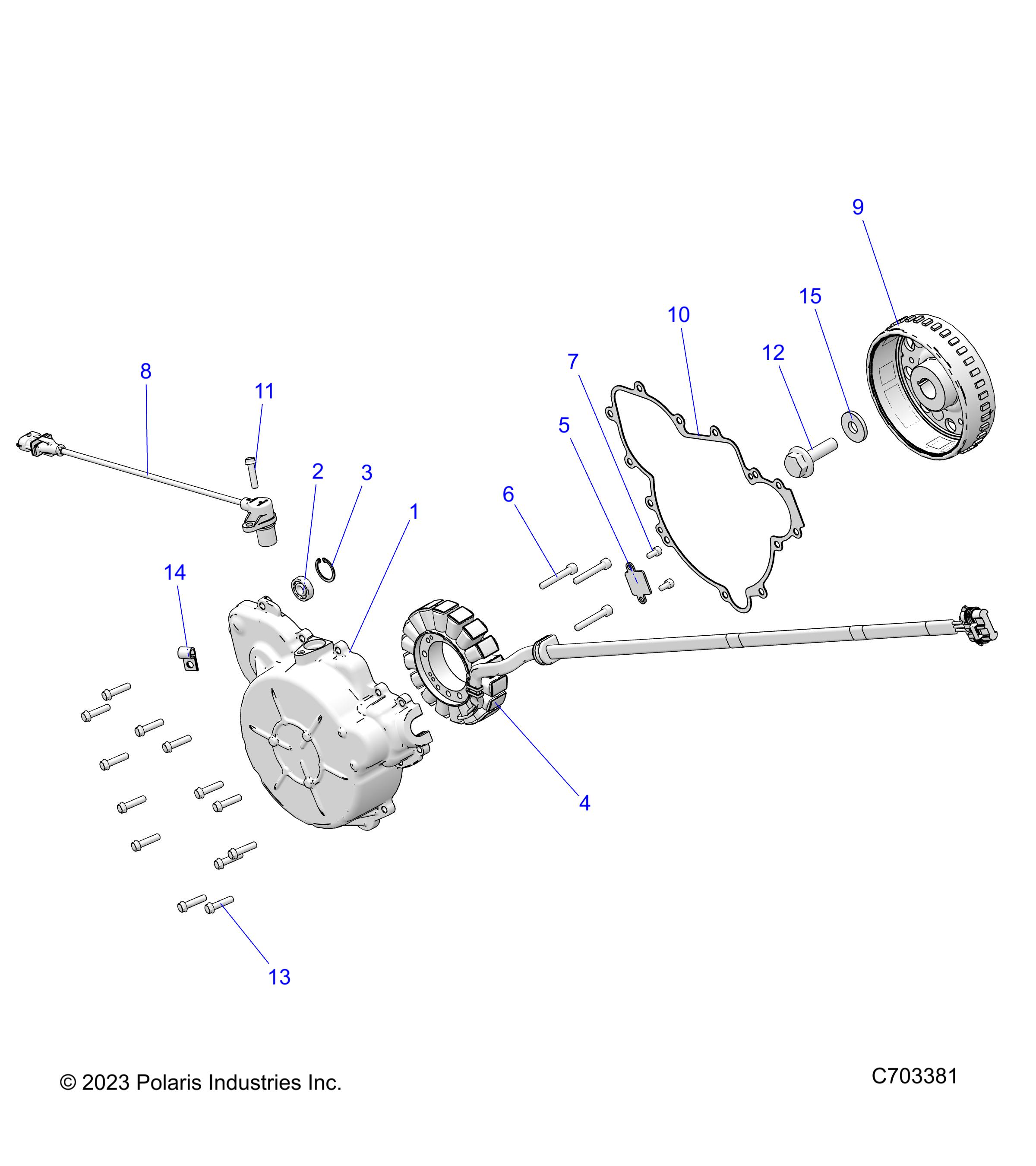 ENGINE, STATOR AND FLYWHEEL - Z18VFE99AK/AJ/AW/BK/BJ/BW/LW/K99AK/BK/M99AL (C703381)