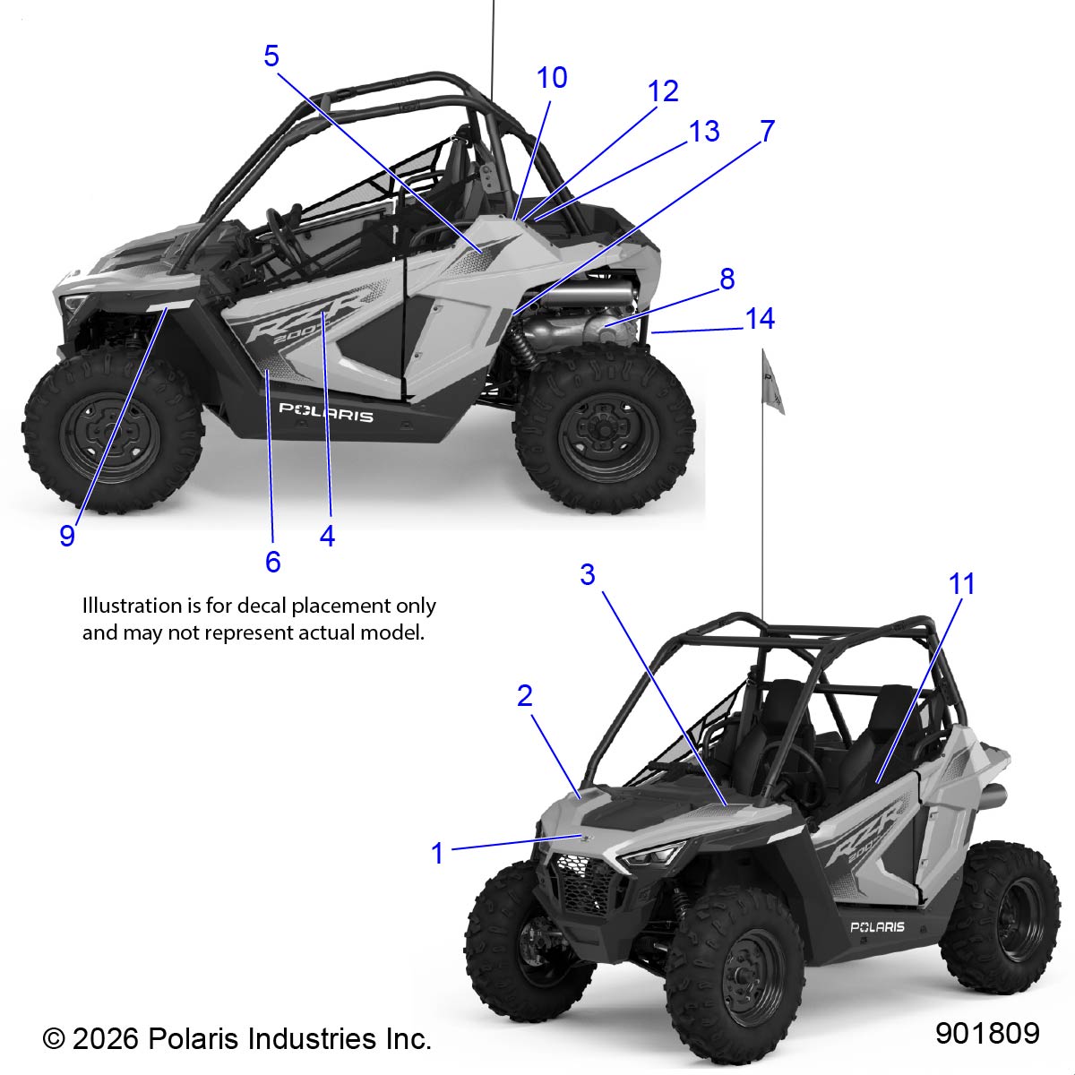 BODY, DECALS - Z26HCA18N4/N7 (901809)