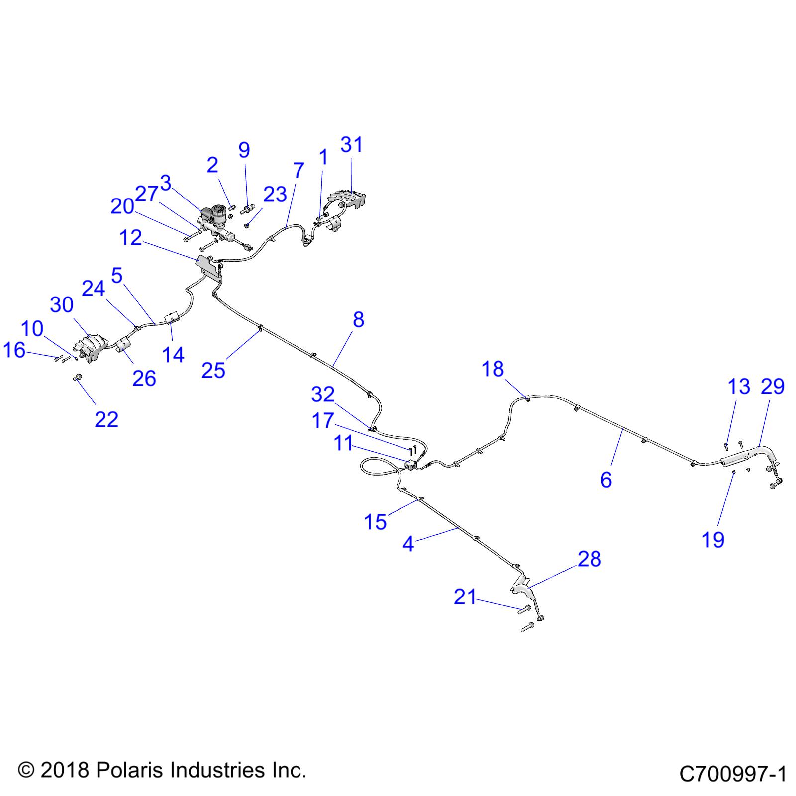 BRAKES, BRAKE LINES AND MASTER CYLINDER - Z23N4E99A/99B (C700997-1)