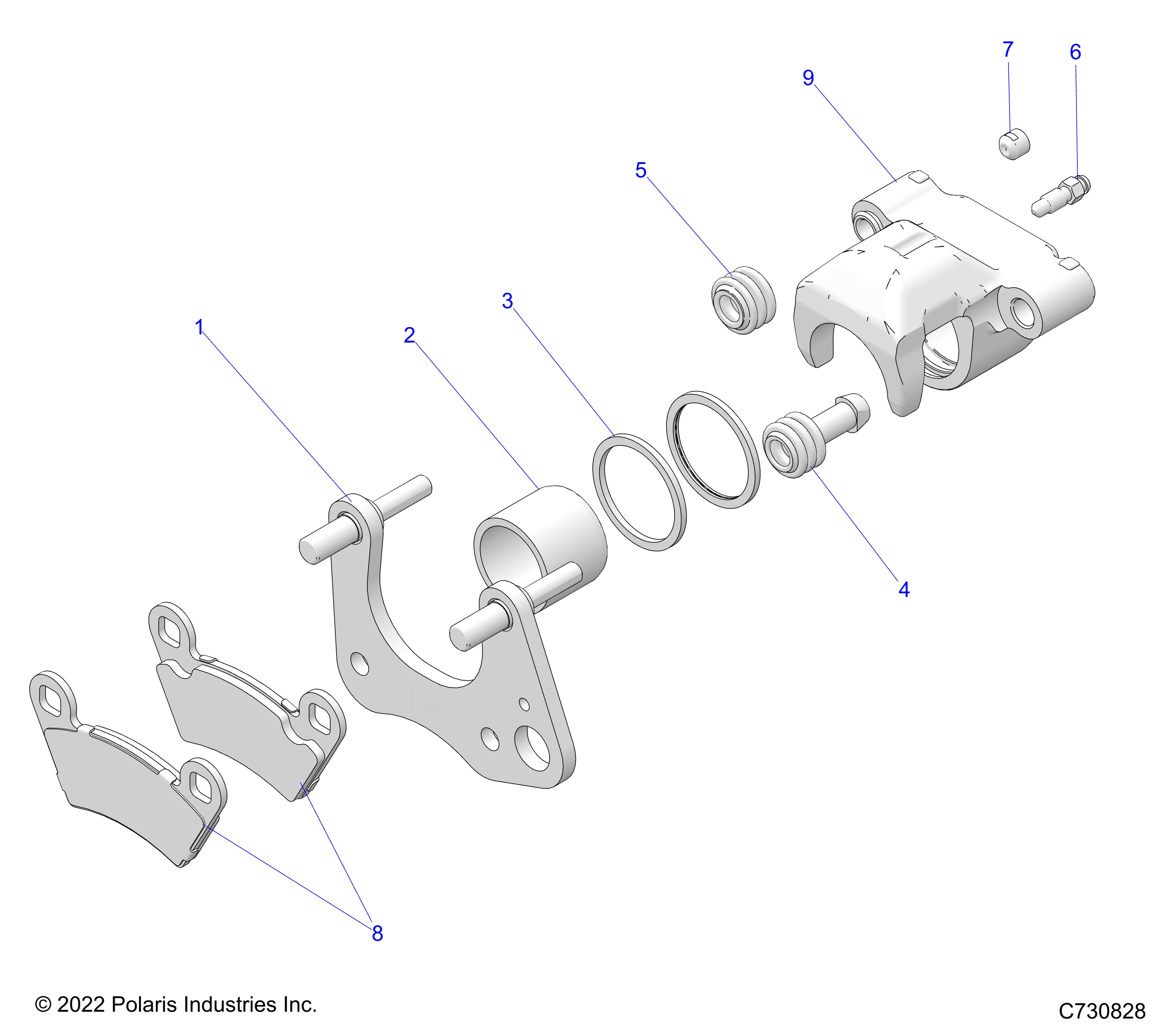 BRAKES, CALIPER, REAR - R24MAU57B4/Z4/B9/Z9 (C730828)