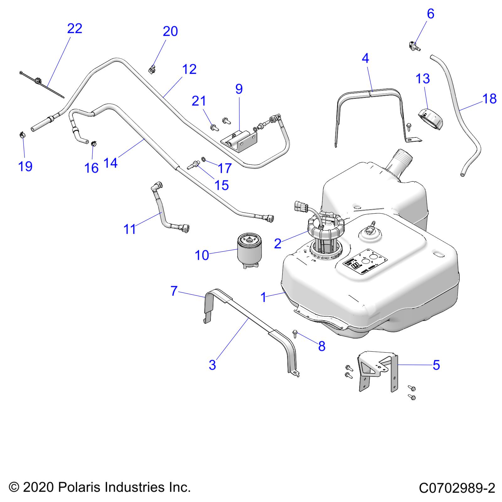 FUEL SYSTEM, FUEL TANK - D25P4AD4B4/ED4B4/FD4B4/UD4B4/VD4B4/YD4B4 (C0702989-2)