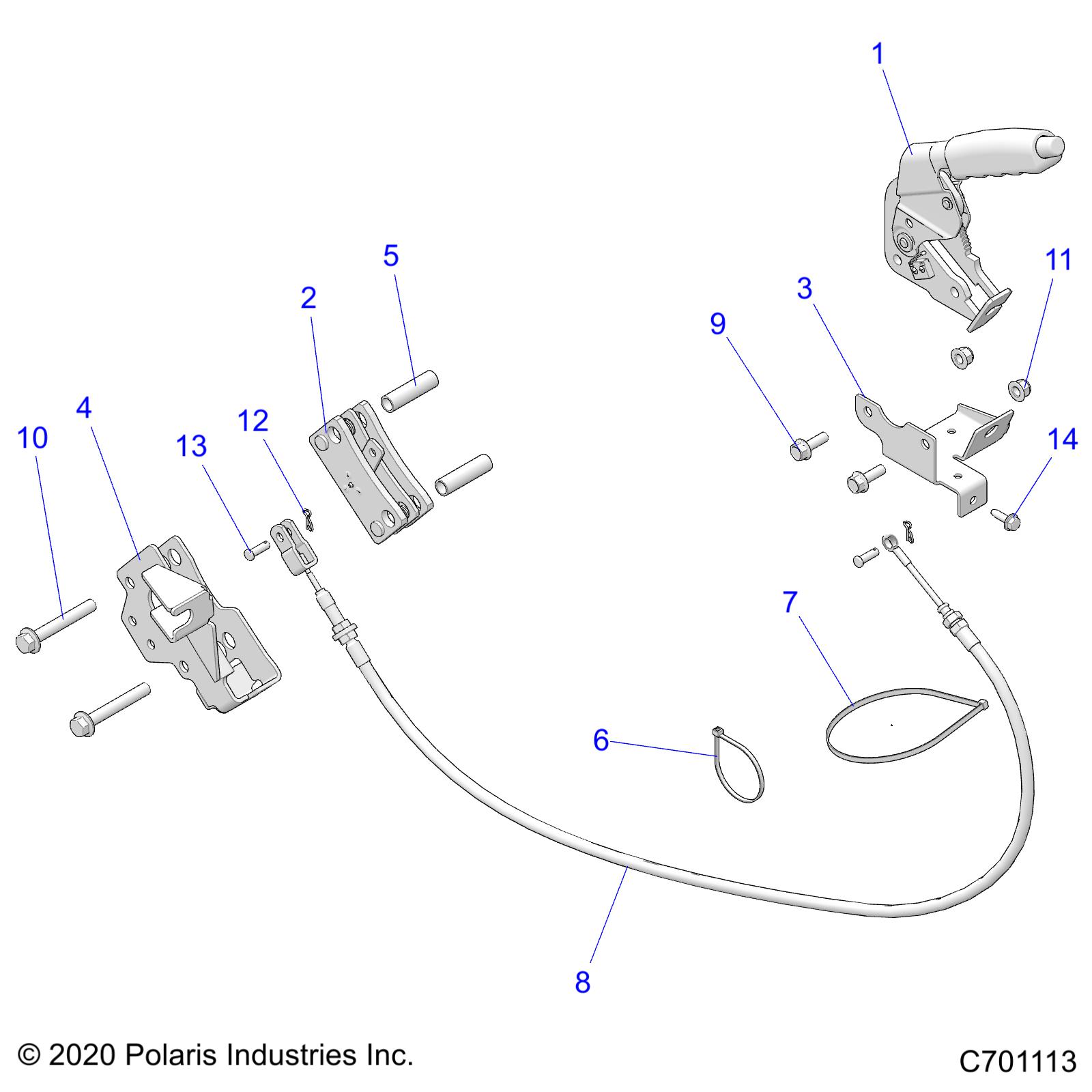 BRAKES, PARKING BRAKE - Z22CHA57K2 (C701113)