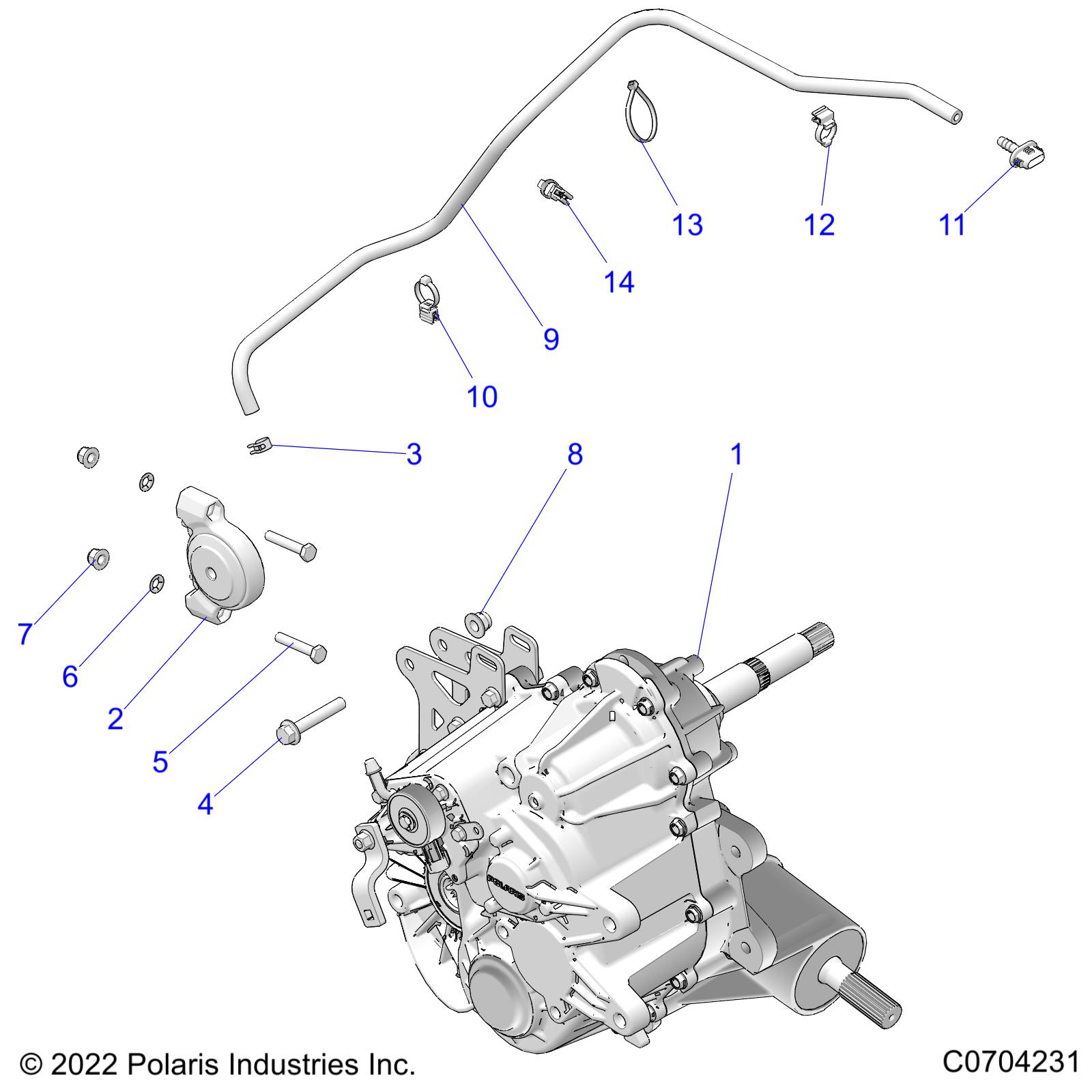 DRIVE TRAIN, MAIN GEARCASE MOUNTING - Z22A5K87A4/A5V87A4 (C0704231)