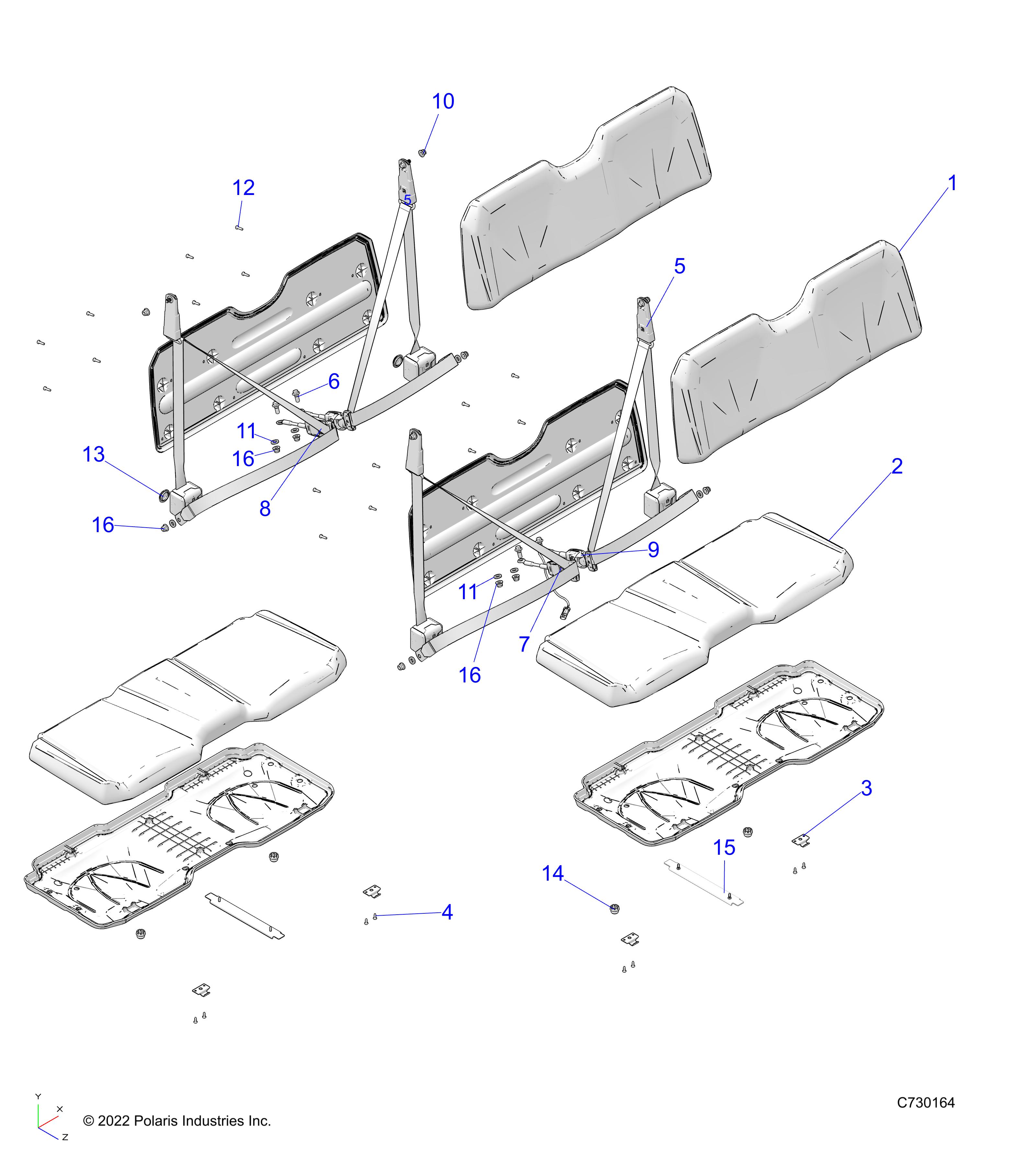 BODY, SEAT - R22M4A57B1/EB5/B9 (C730164)