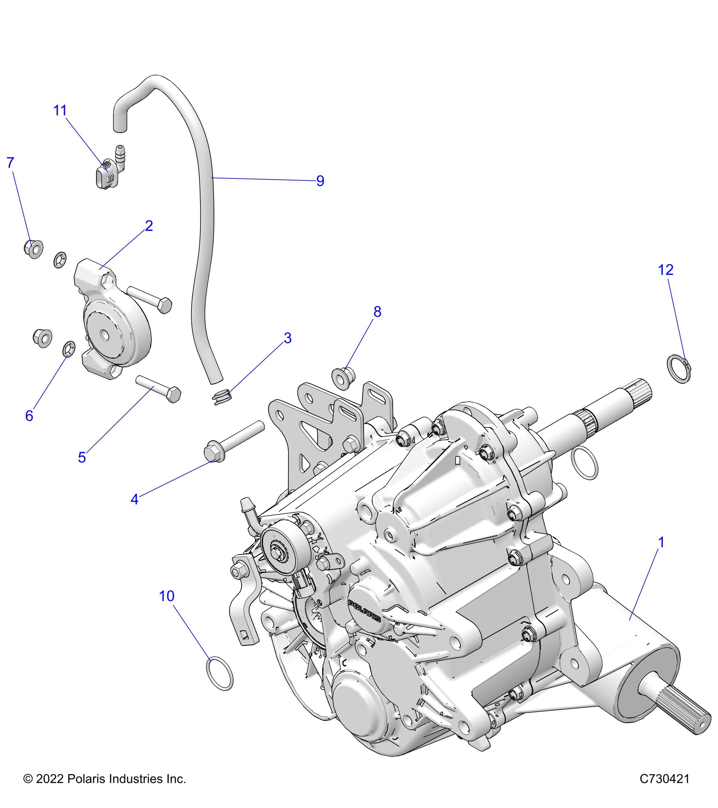 DRIVE TRAIN, MAIN GEARCASE MOUNTING - R25MAE57F1/C1/G1/G9 (C730421)