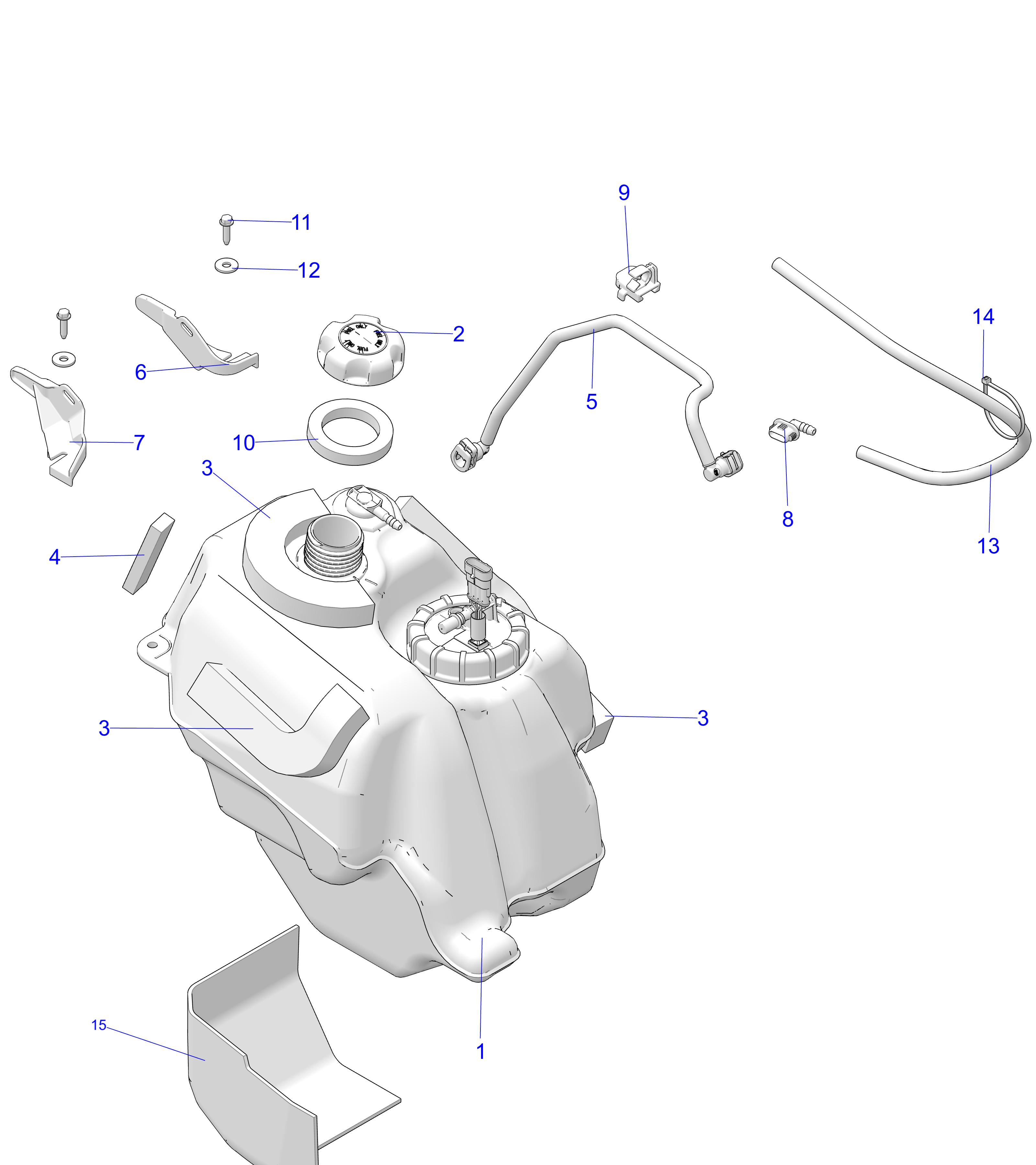 FUEL SYSTEM, FUEL TANK ASM. - A25SDA57A7/E57A4 (C102695)