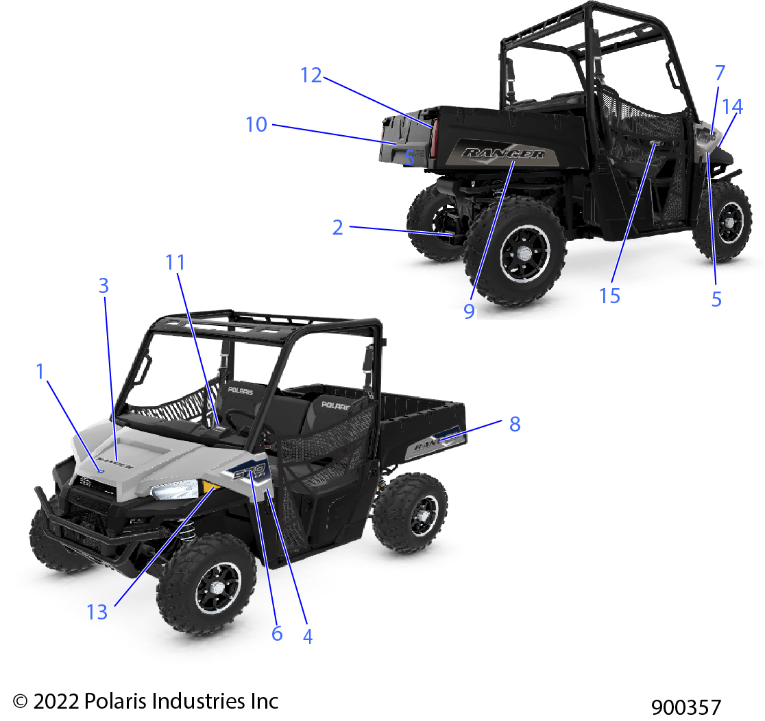 BODY, DECALS, GRAPHICS - R22MAE57DX (900357)