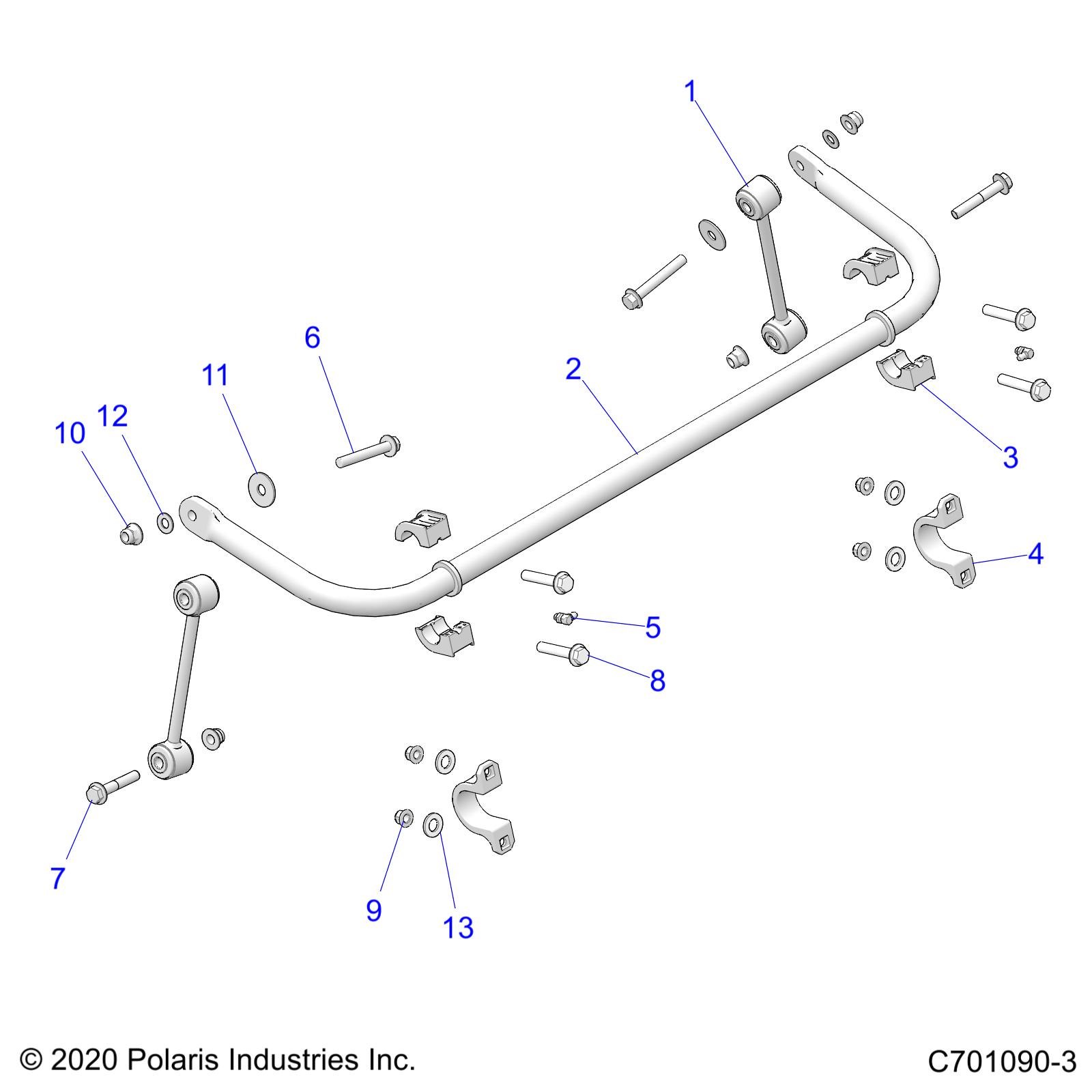 SUSPENSION, STABILIZER BAR, REAR - Z22NAS99CZ (C701090-3)