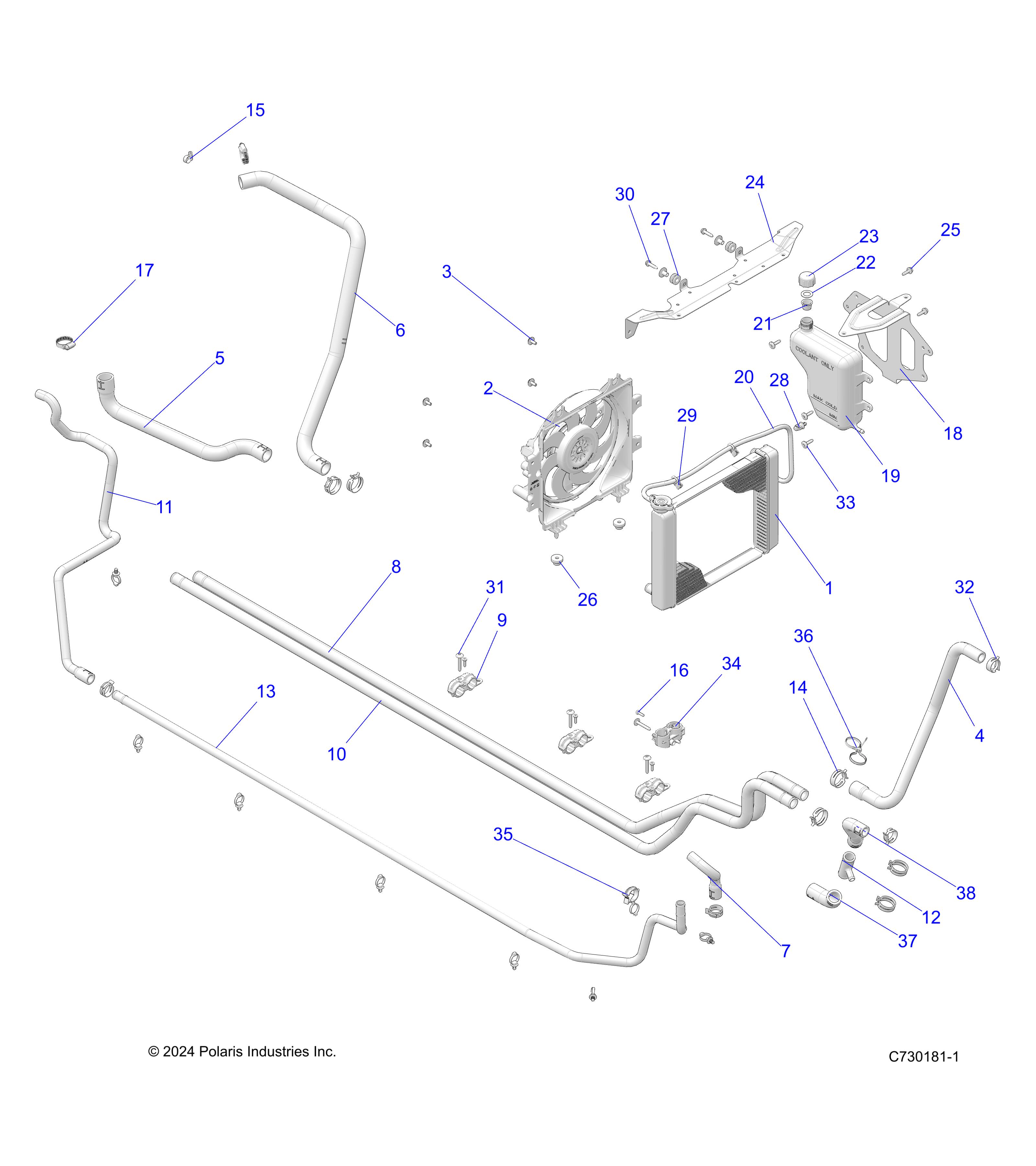 ENGINE, COOLING SYSTEM - R25M4U57Z5/B5/Z6/B6 (C730181-1)