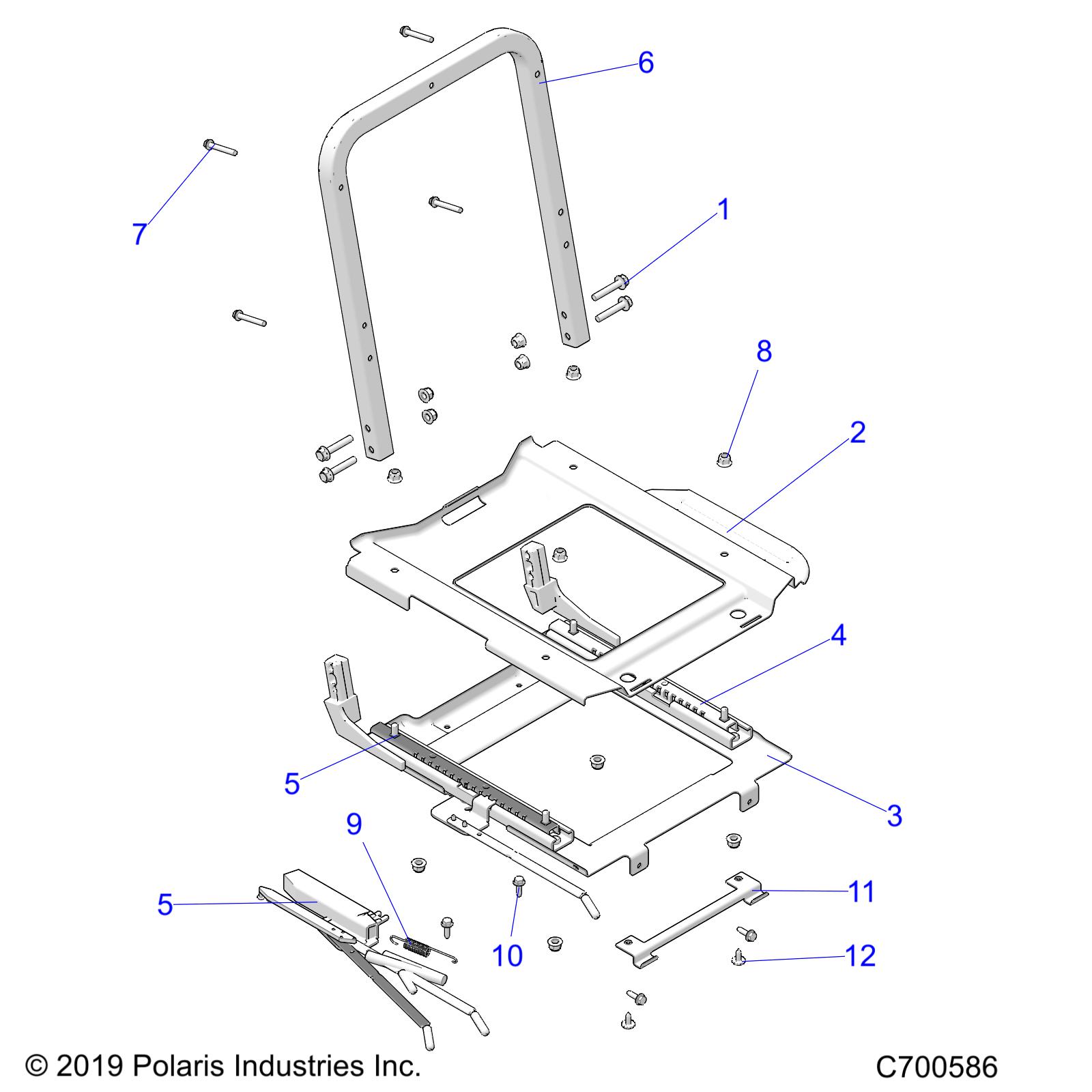 BODY, SLIDER DRIVERS SEAT - R24T6A99A1/B1 T6EAD/BD/AM/BM/A9/B9 (C700586)