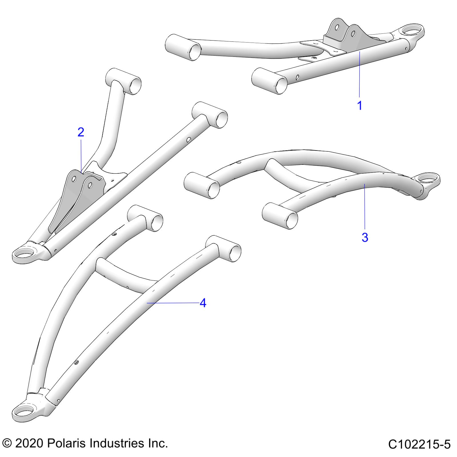 SUSPENSION, FRONT A-ARMS - A21SXM95AG/CAG (C102215-5)