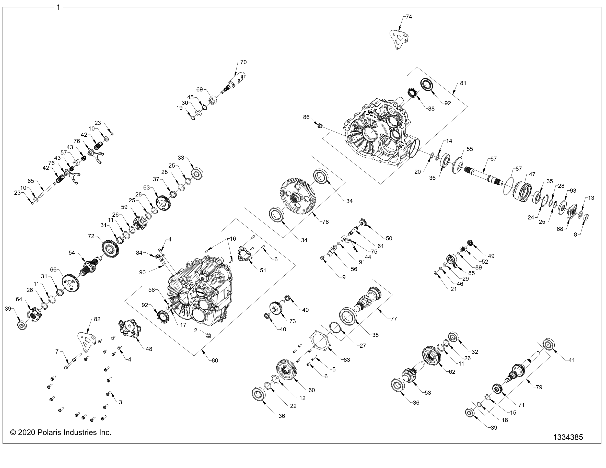 DRIVE TRAIN, MAIN GEARCASE INTERNALS (FROM 3/2/2020) - Z20P4L92AG/AP/BG/BP/LG/G92AG/AP/LG (1334385)