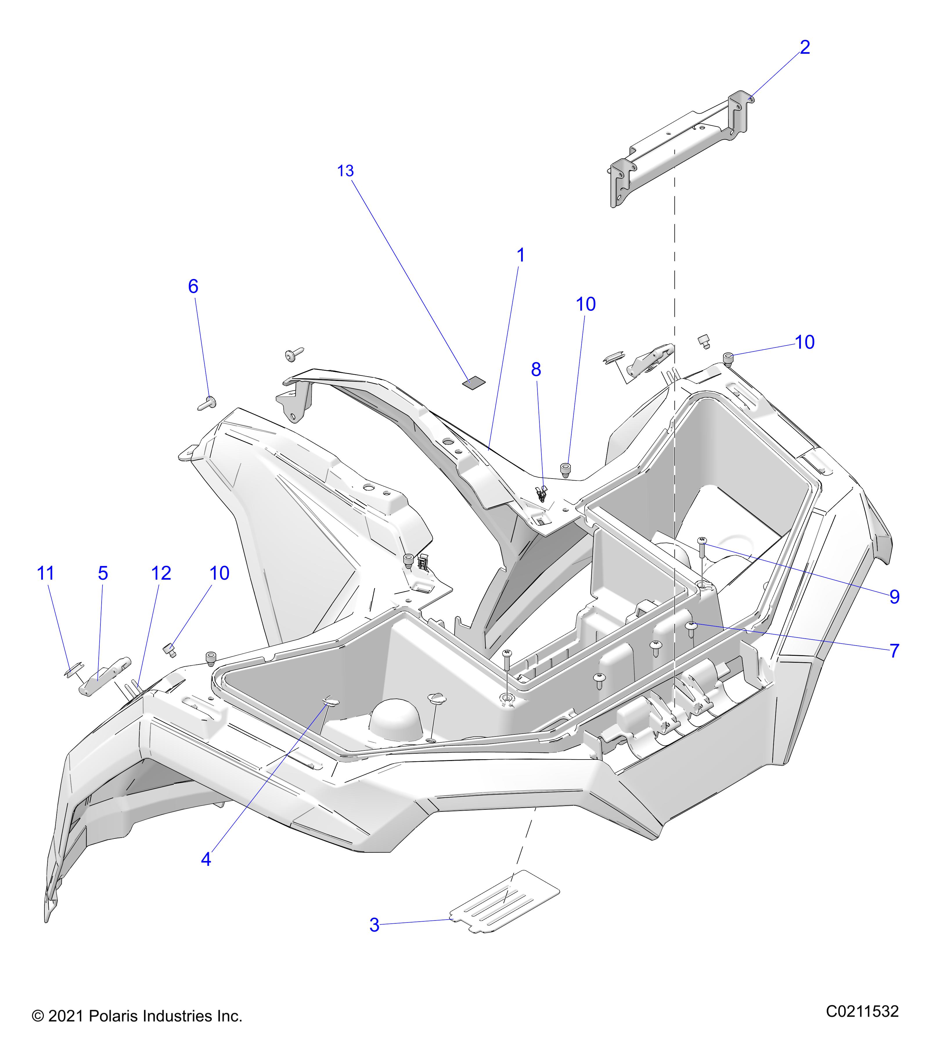 BODY, FRONT CAB - A23SHE57FS/S57FS/CS/CP (C0211532)