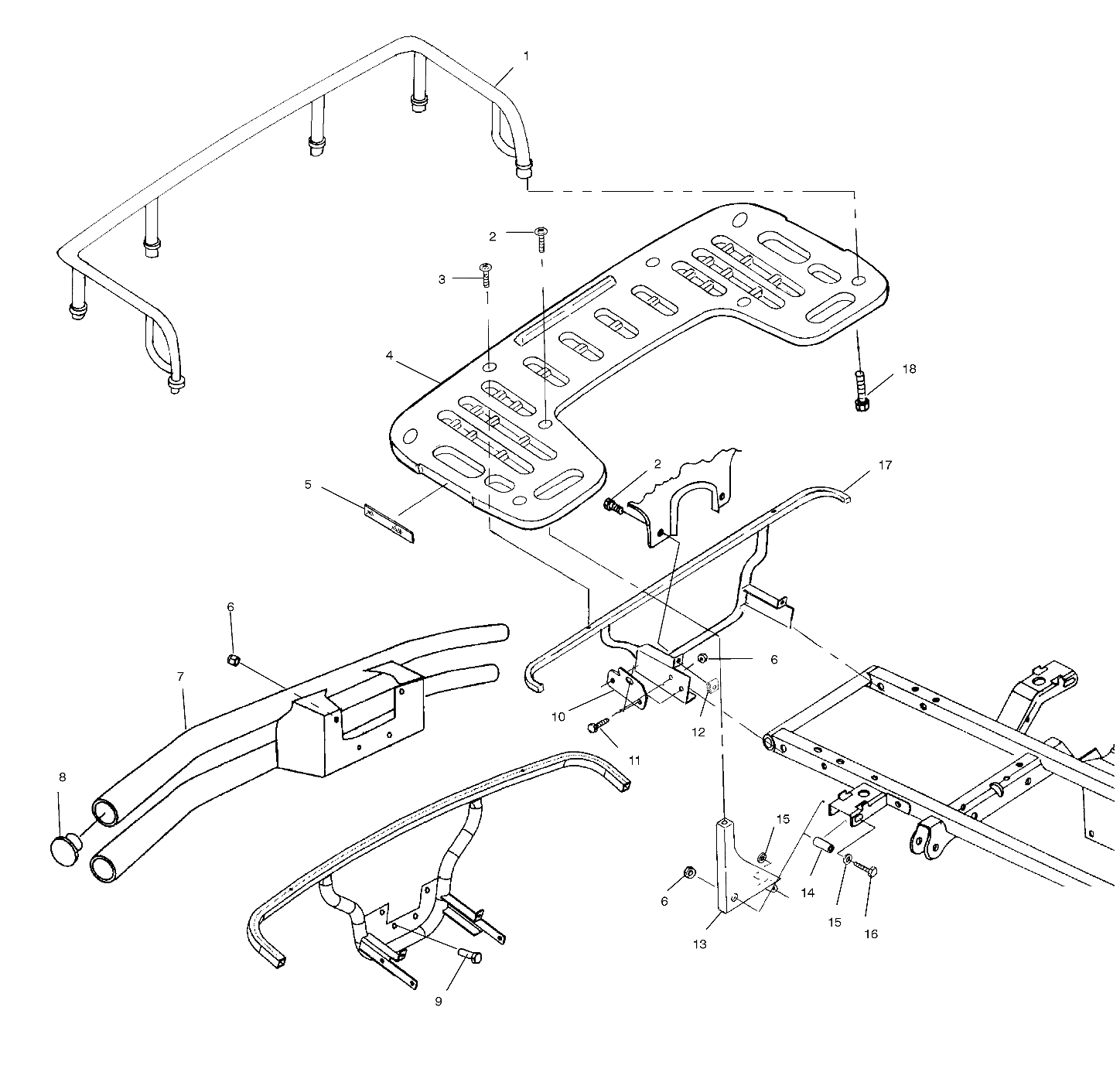 REAR RACK MOUNTING - A01CH50AD (4960026002A006)