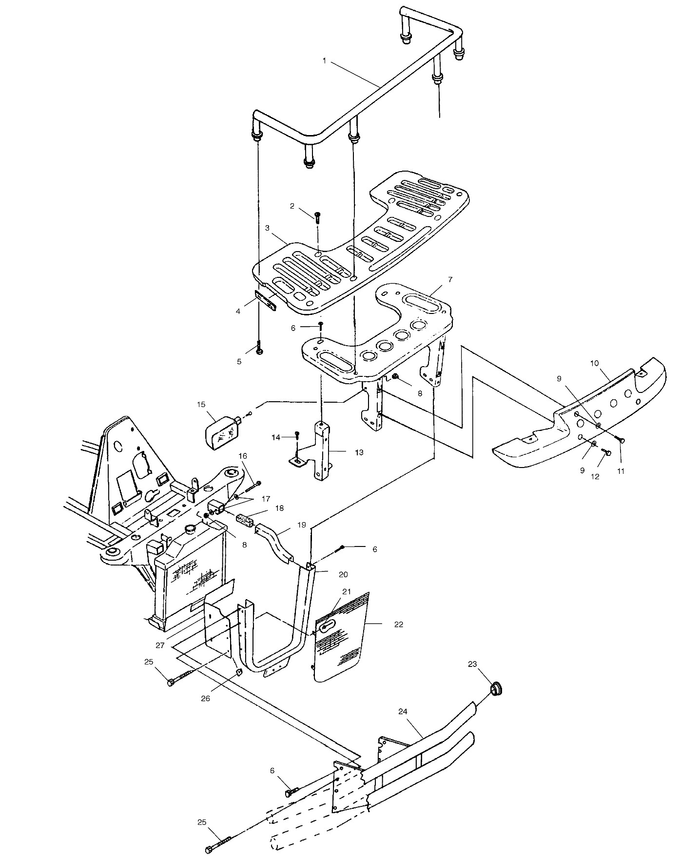 FRONT RACK and BUMPER MOUNTING - A01CH50AD (4960026002A007)