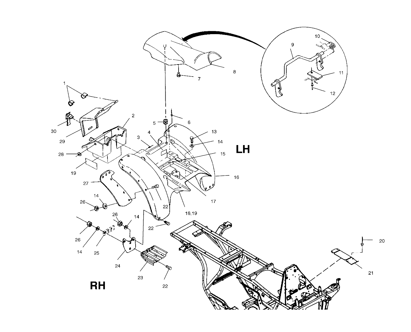 REAR CAB - A00AA32AB (4960076007A006)