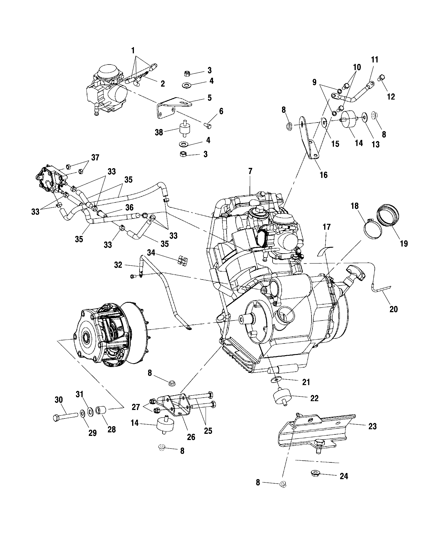 ENGINE MOUNTING - A00AA32AB (4960076007A009)