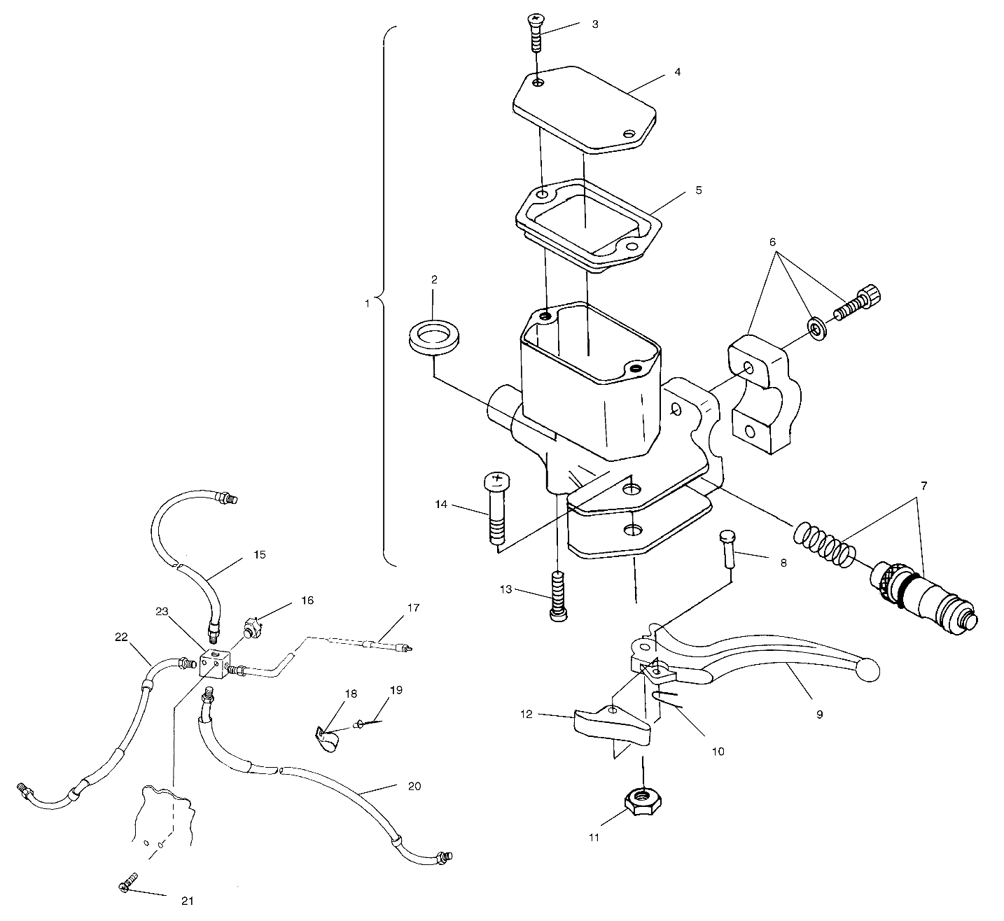 CONTROLS - MASTER CYLINDER/BRAKE LINE - A00AA32AB (4960076007B002)