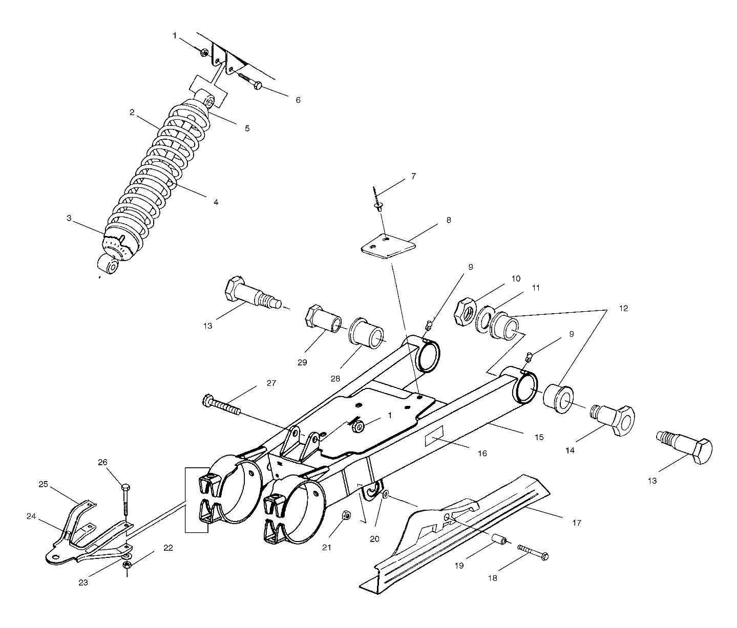 SWING ARM/SHOCK MOUNTING - A00AA32AB (4960076007B011)