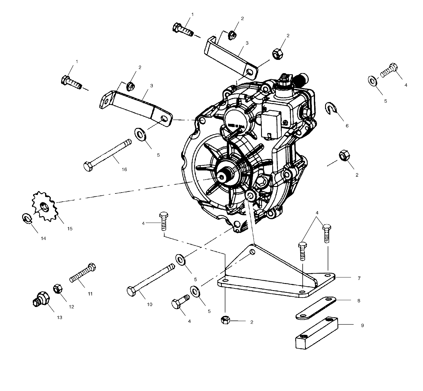 GEARCASE MOUNTING - A00AA32AB (4960076007C006)