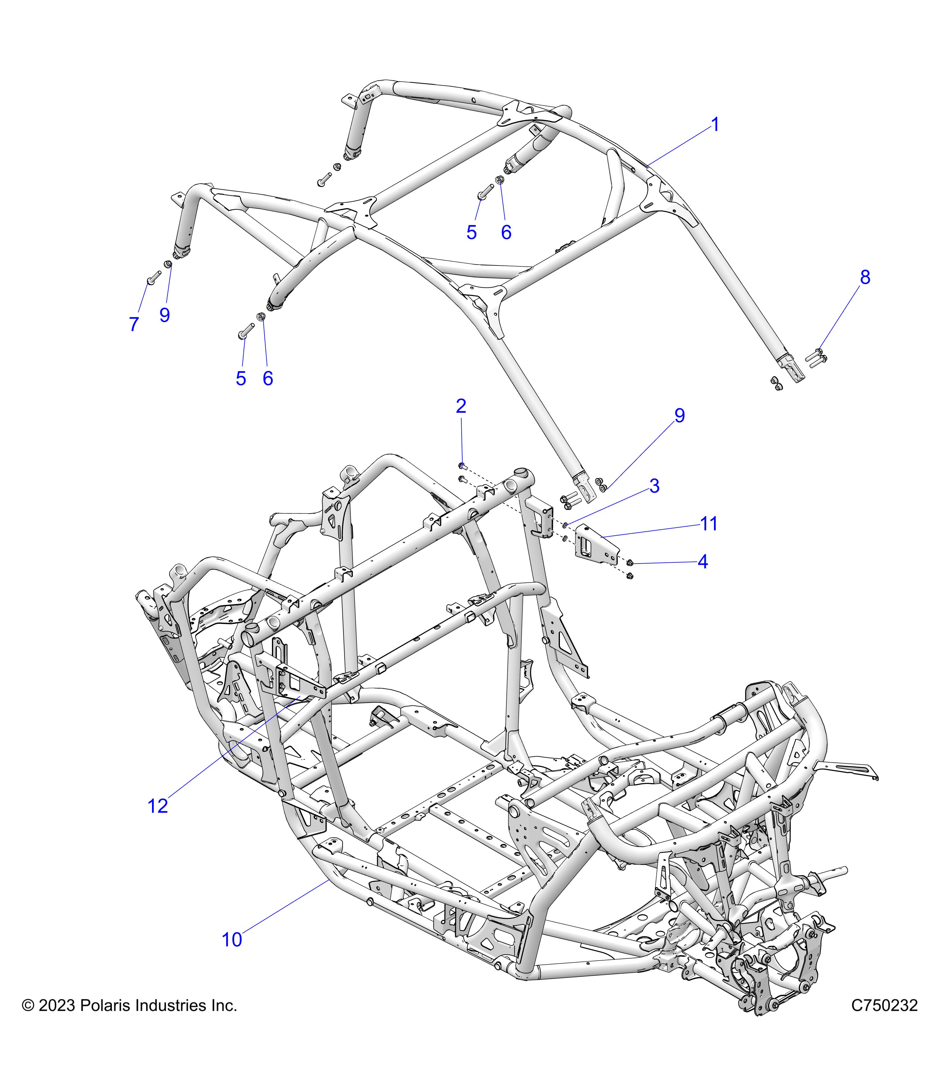 CHASSIS, CAB FRAME - Z23RGL2KAJ/BJ/KAK/BK (C750232)