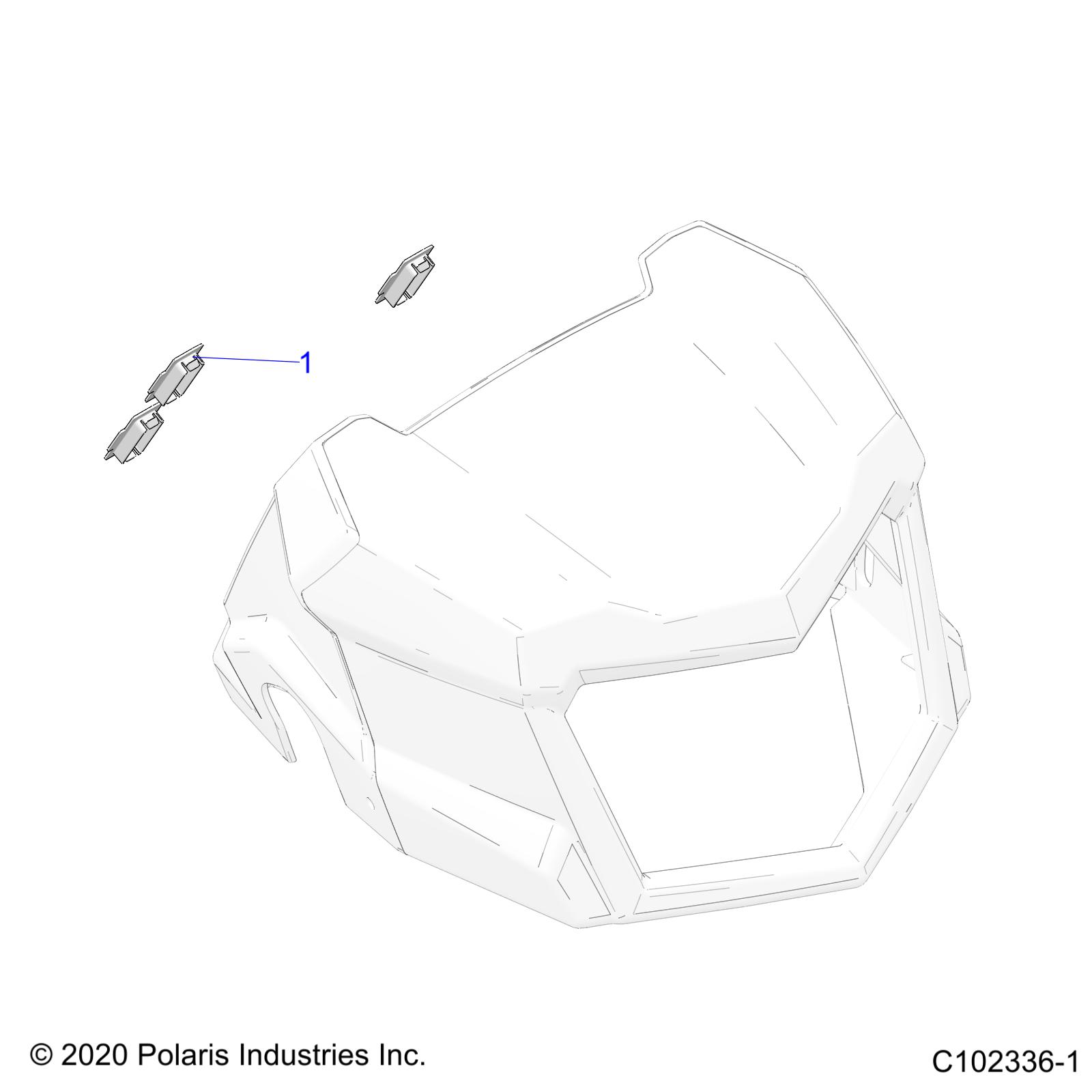 BODY, HEADLIGHT POD, PLUGS - A25SLZ95AF (C102336-1)