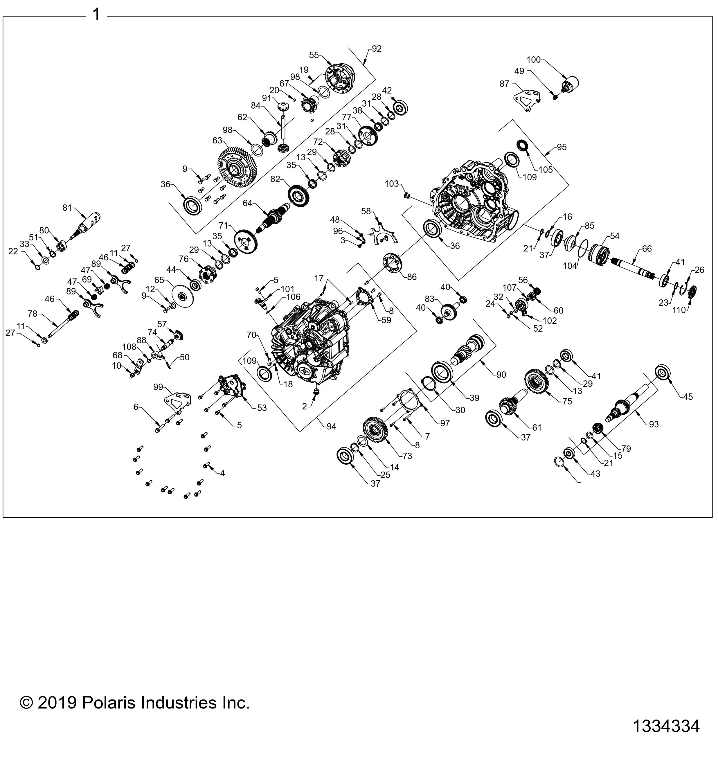 DRIVE TRAIN, MAIN GEARCASE INTERNALS (TO 8/28/23) - D24P2ED4D4 (1334334)