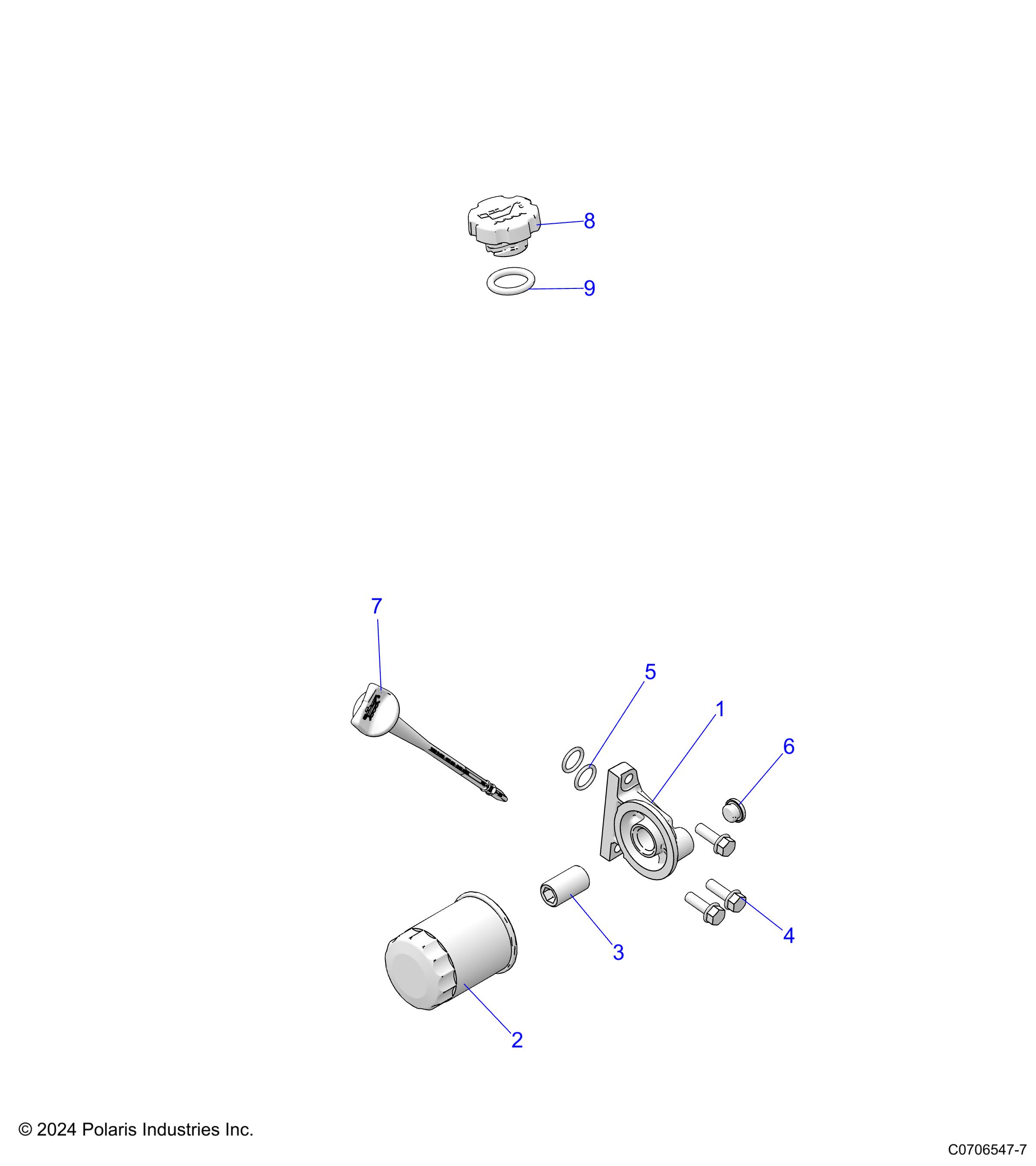 ENGINE, OIL FILTER and DIPSTICK - D25M4A57B4/G57B4/U57B4/W57B4 (C0706547-7)