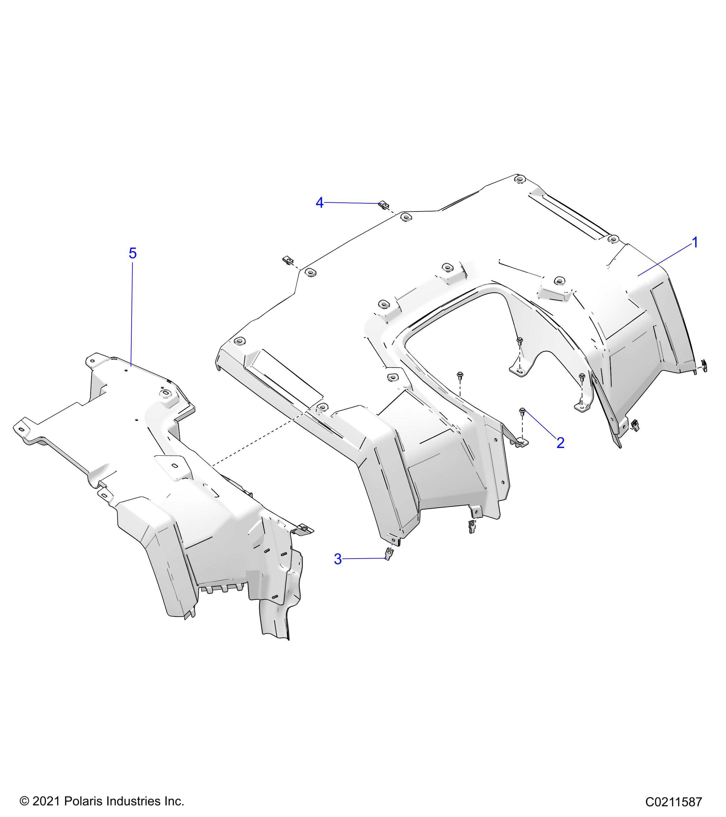 BODY, REAR CAB - A22SDE57A4/B4 (C0211587)