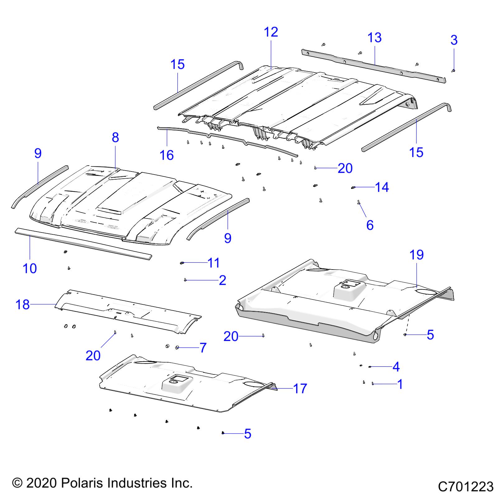 BODY, ROOF - R21RSV99AC/BC (C701223)