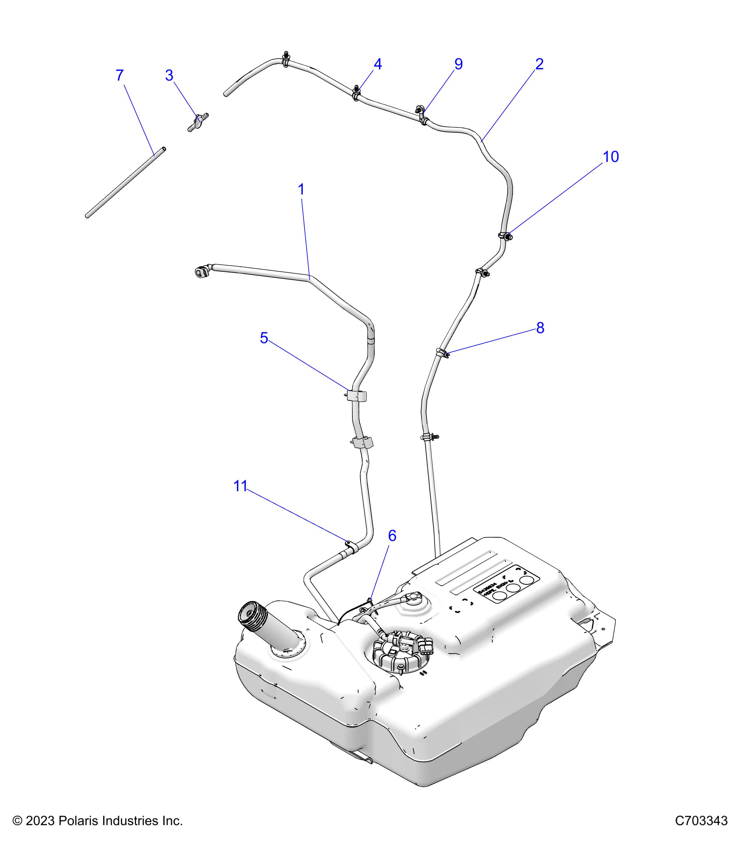 FUEL SYTEMS, FUEL LINES, STD. - Z24NME99NM (C703343)