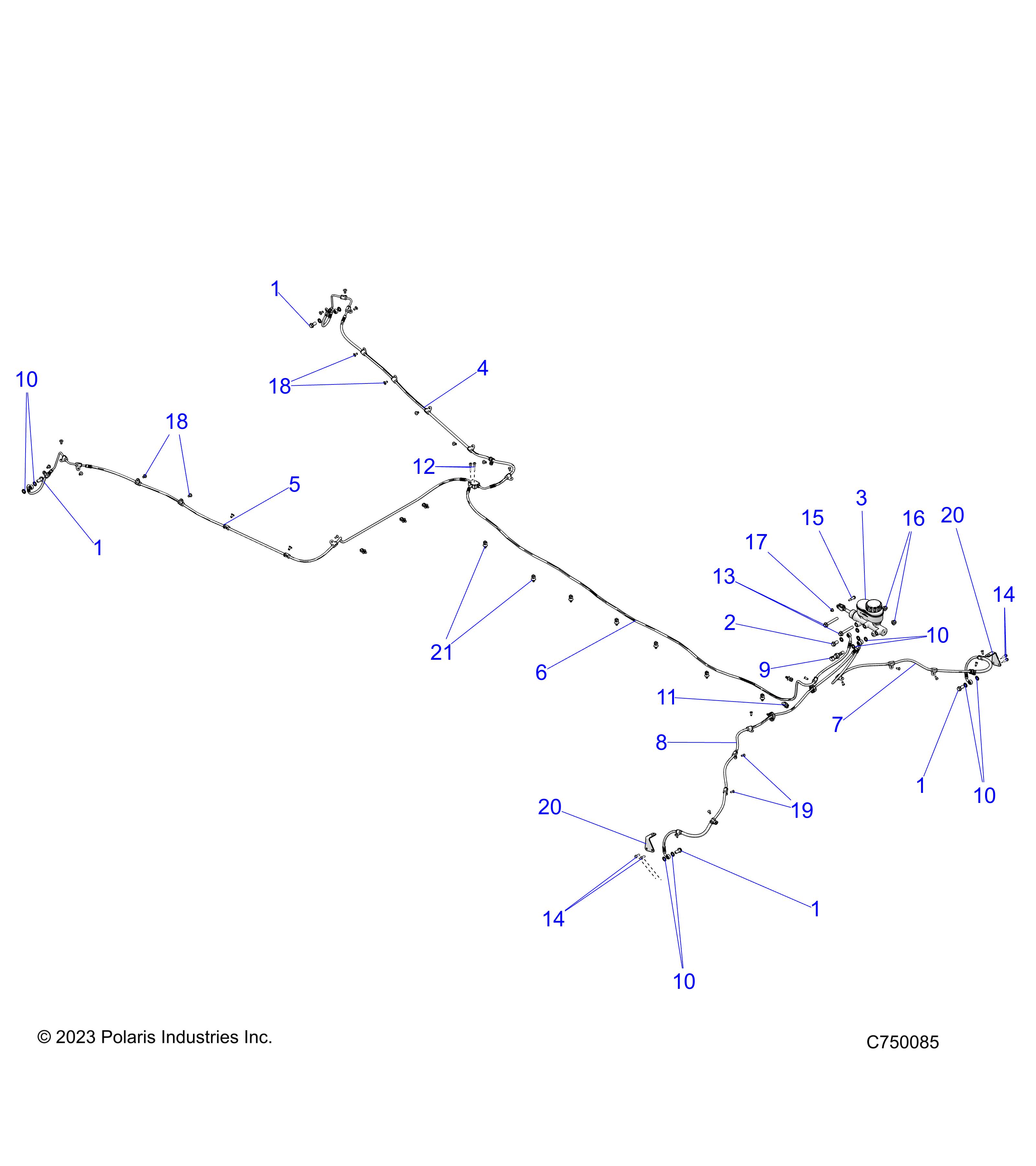 BRAKES, BRAKE LINES AND MASTER CYLINDER - Z25R4D2KAK/BK/AJ/BJ/AM/BM (C750085)