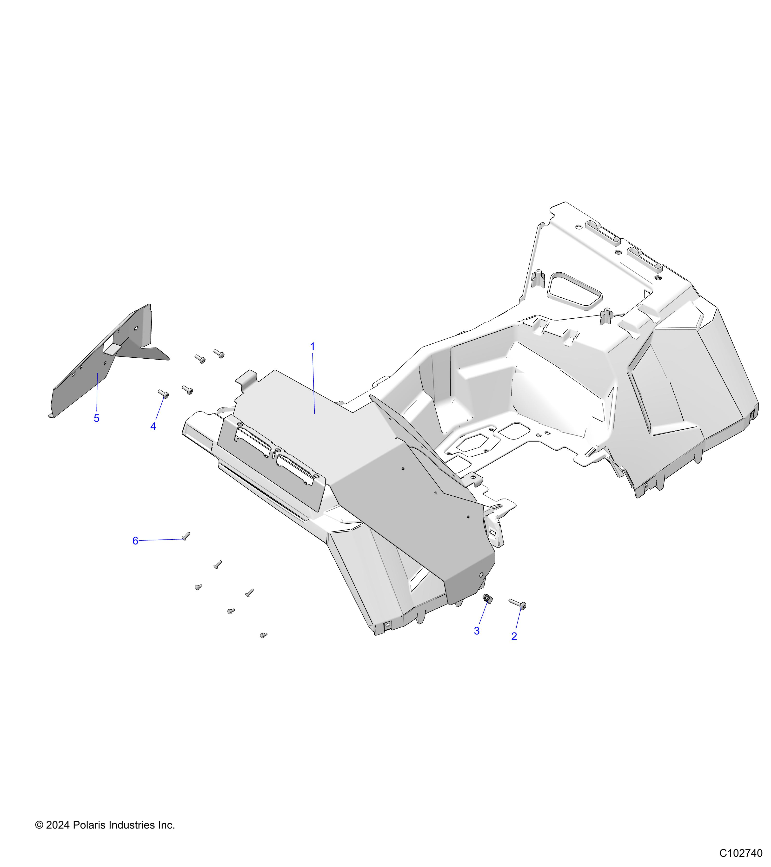 BODY, HEAT SHIELDS - A25SXE95PP (C102740)