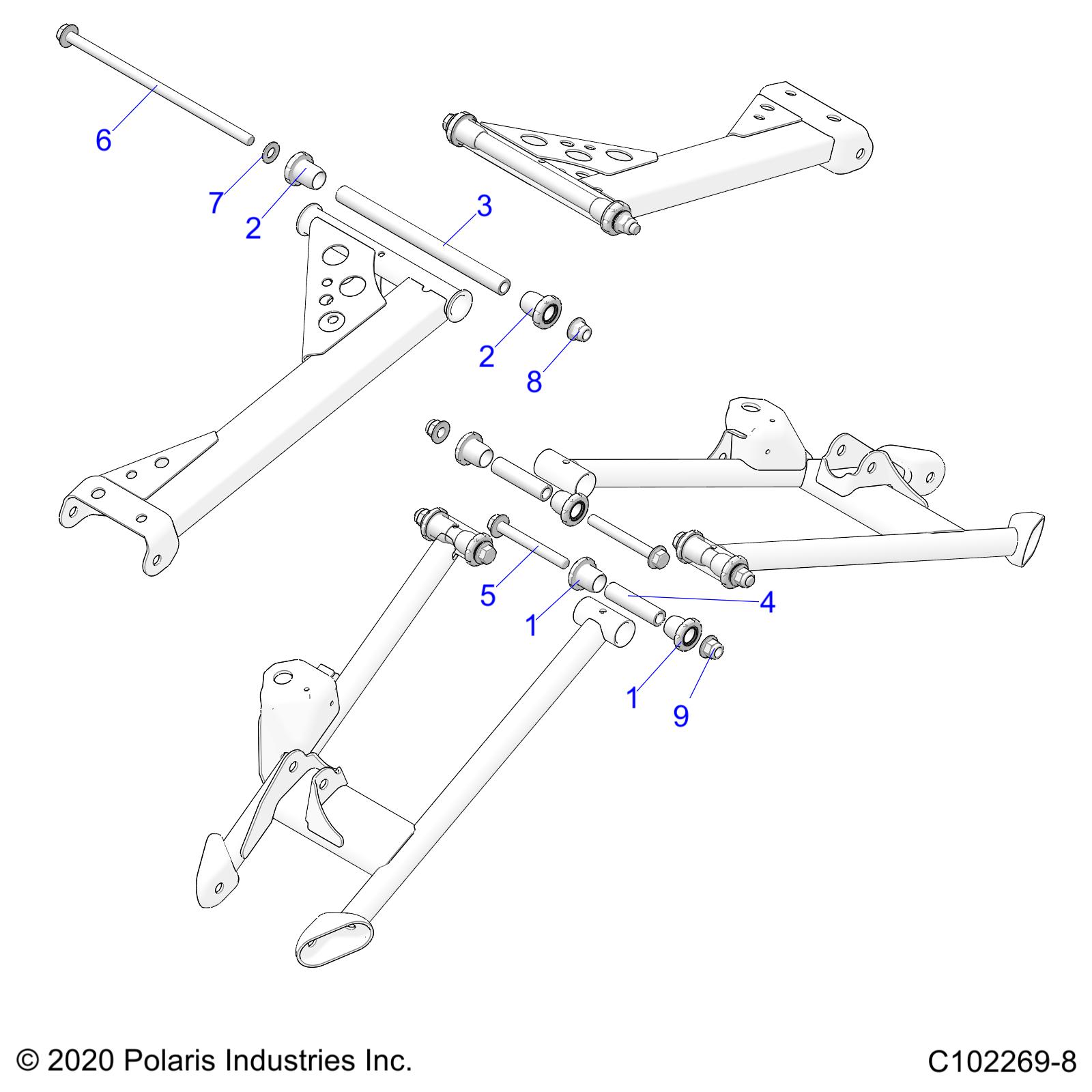 SUSPENSION, REAR CONTROL ARM, MOUNTING - A22SVE95KK (C102269-8)