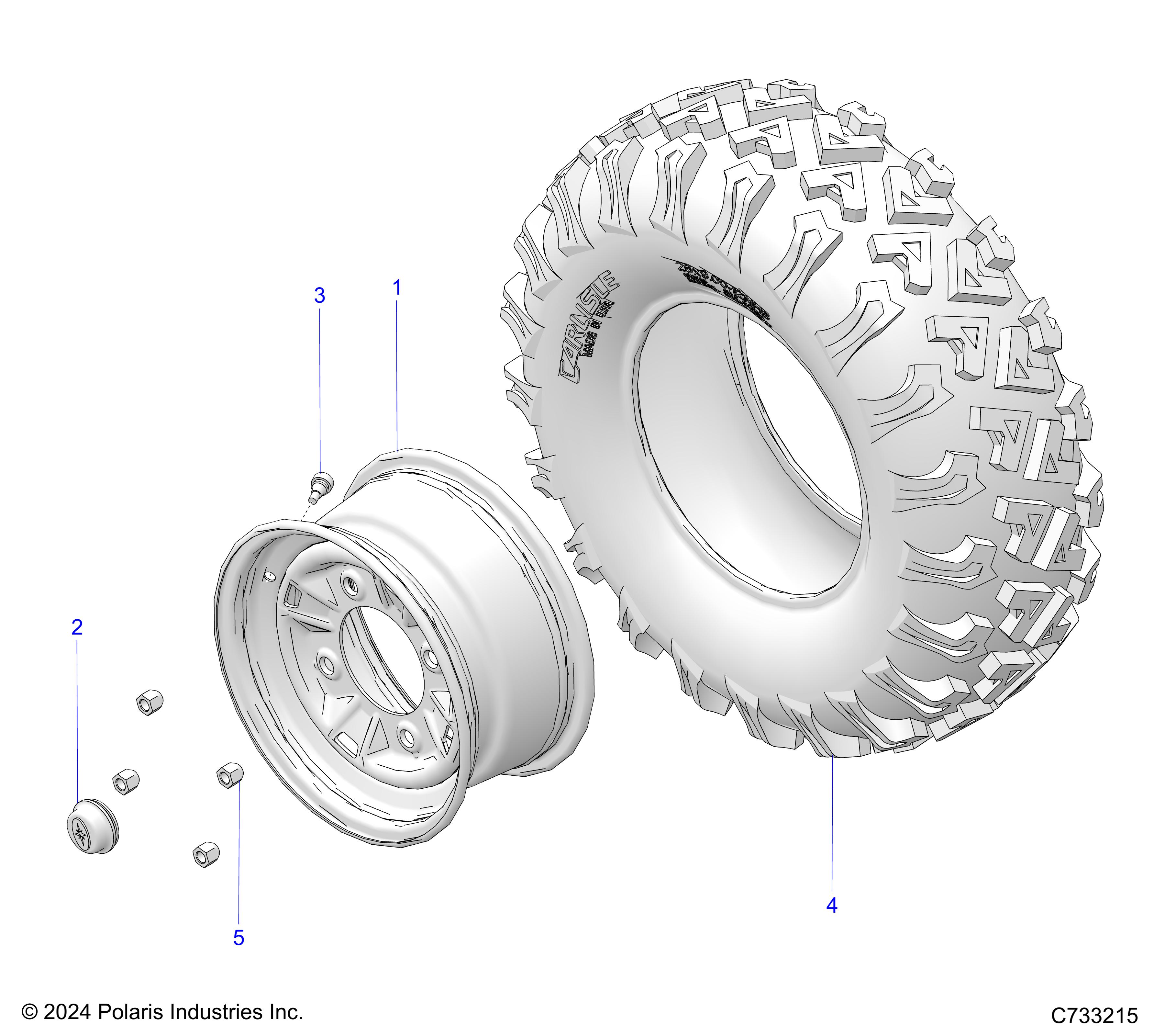 WHEELS, FRONT - R20T6E99A9/B9 (C733215)