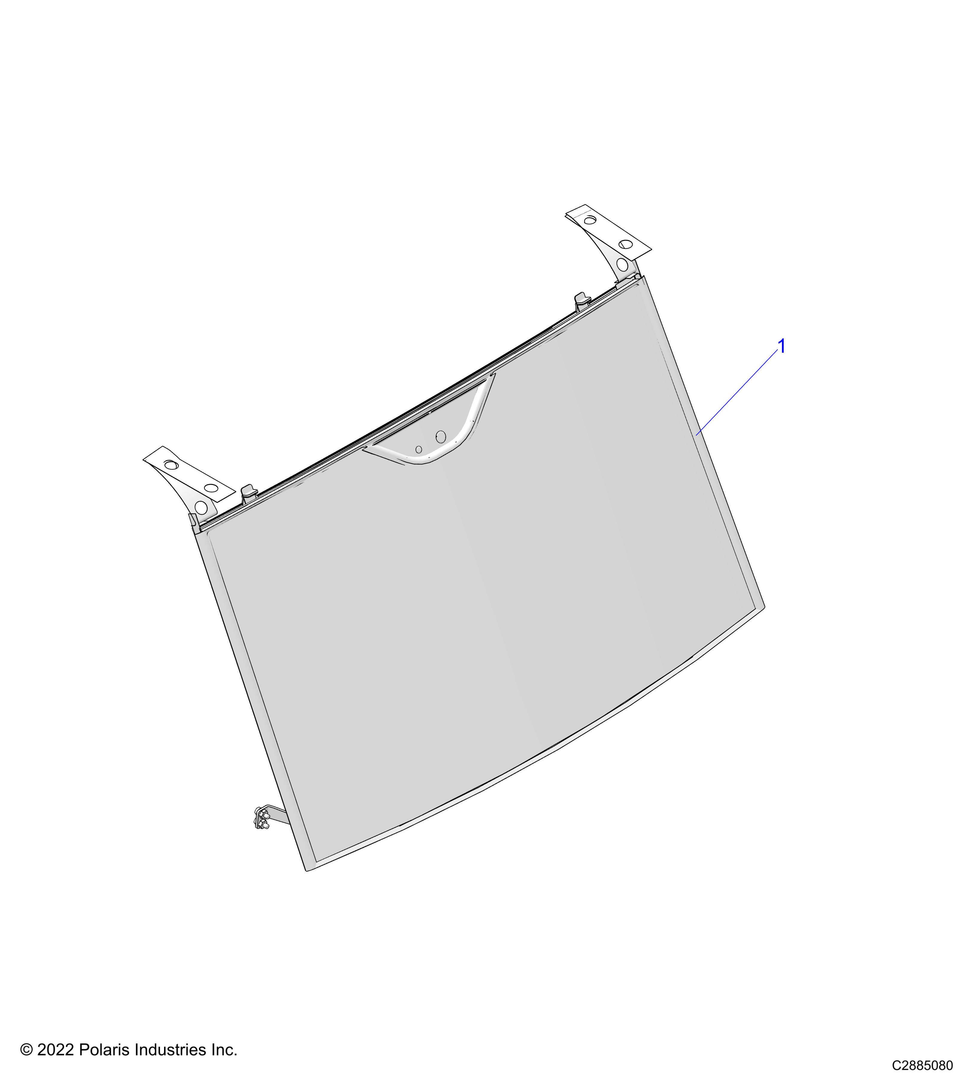 BODY, WINDSHIELD, GLASS W/WIPER - D23M2U57B4/W57B4 (C0810963)