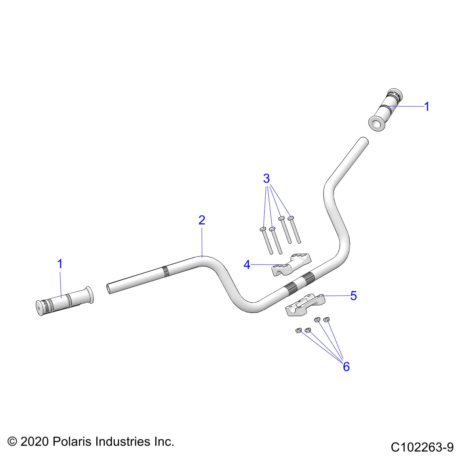 STEERING, HANDLEBAR - A22SYE95KP (C102263-1)